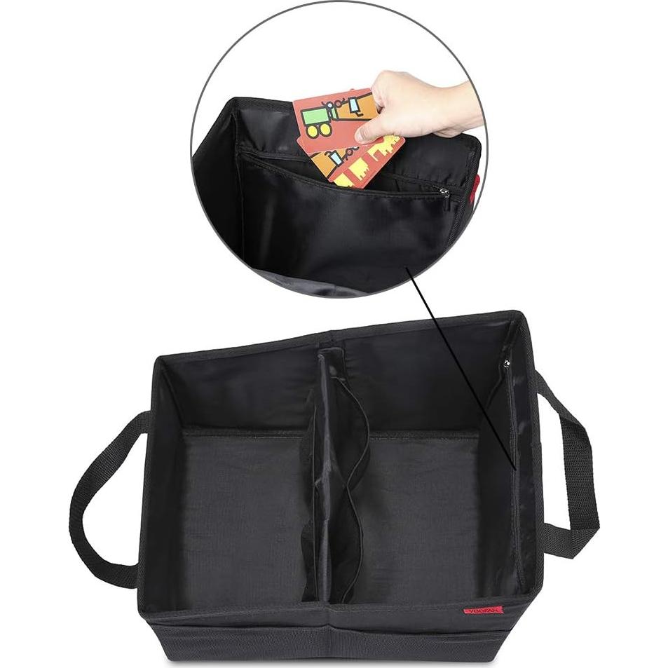 Organizador de Asiento de Coche YOOFAN Plegable con 4 Portavasos