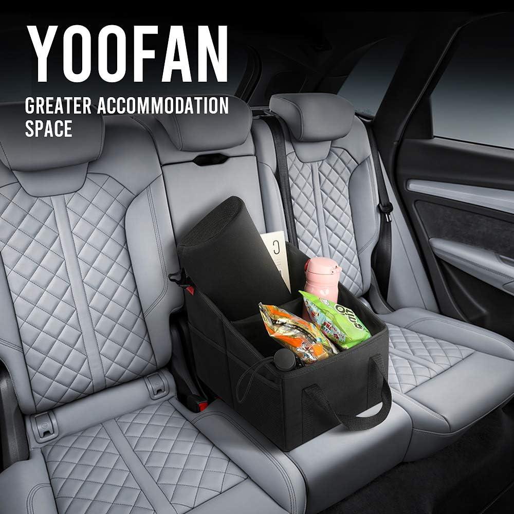 Organizador de Asiento de Coche YOOFAN Plegable con 4 Portavasos