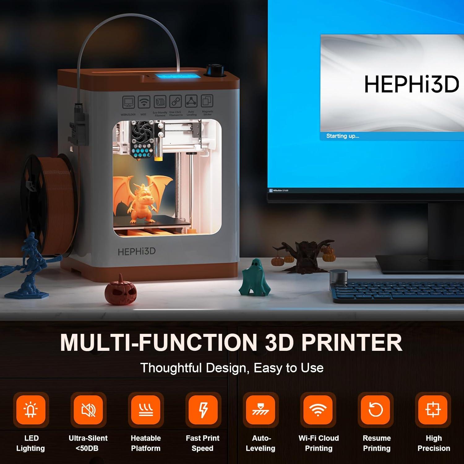 Impresora 3D HEPHI3D TINA2S-WiFi Compacta Automática