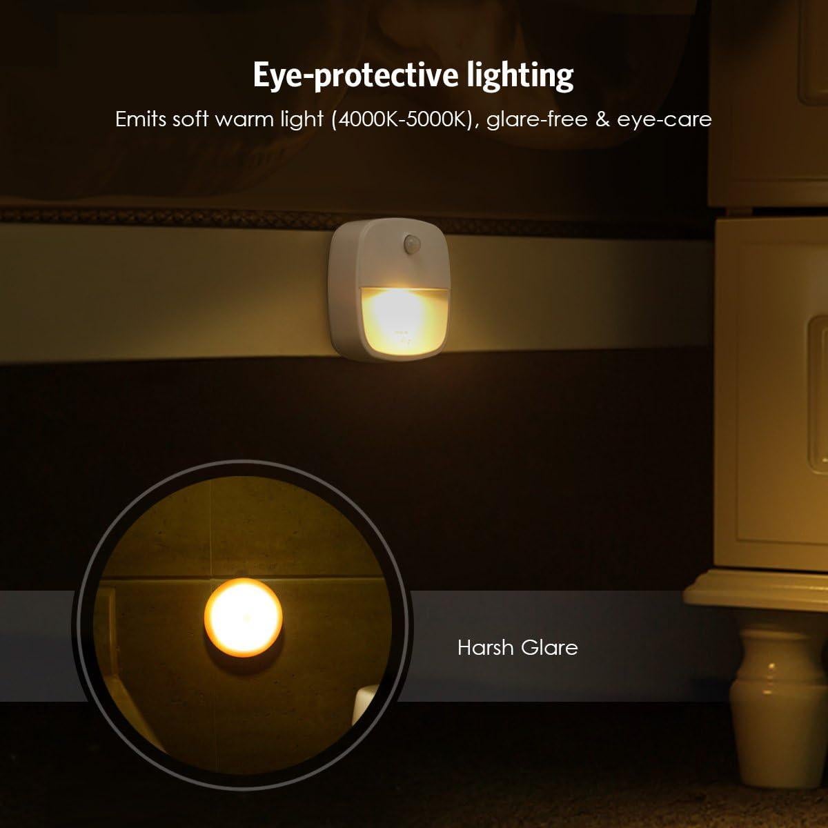 Luz de Sensor de Movimiento AMIR LED 3 Piezas Blanco Cálido