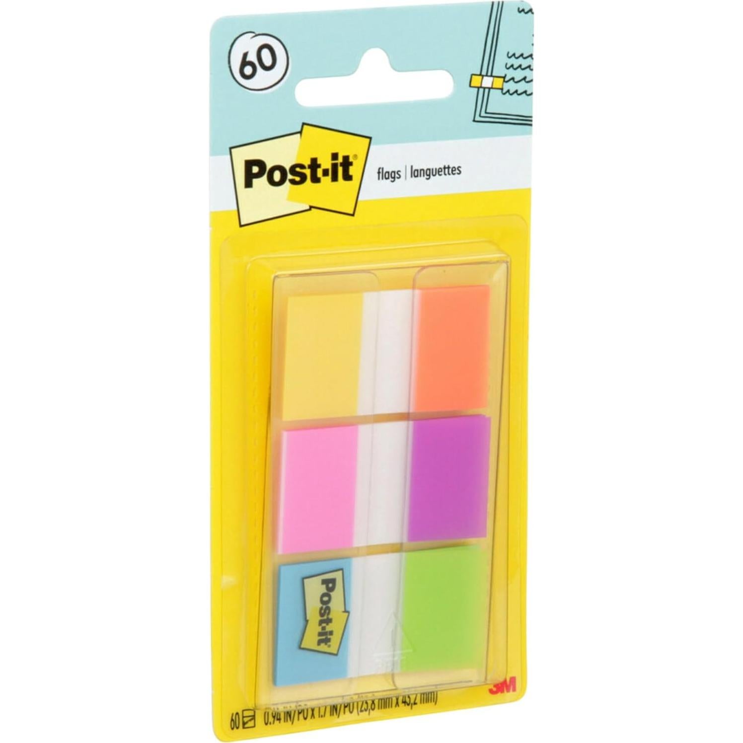Banderas Post-it 680-EG-ALT Brillo Eléctrico 2 Piezas