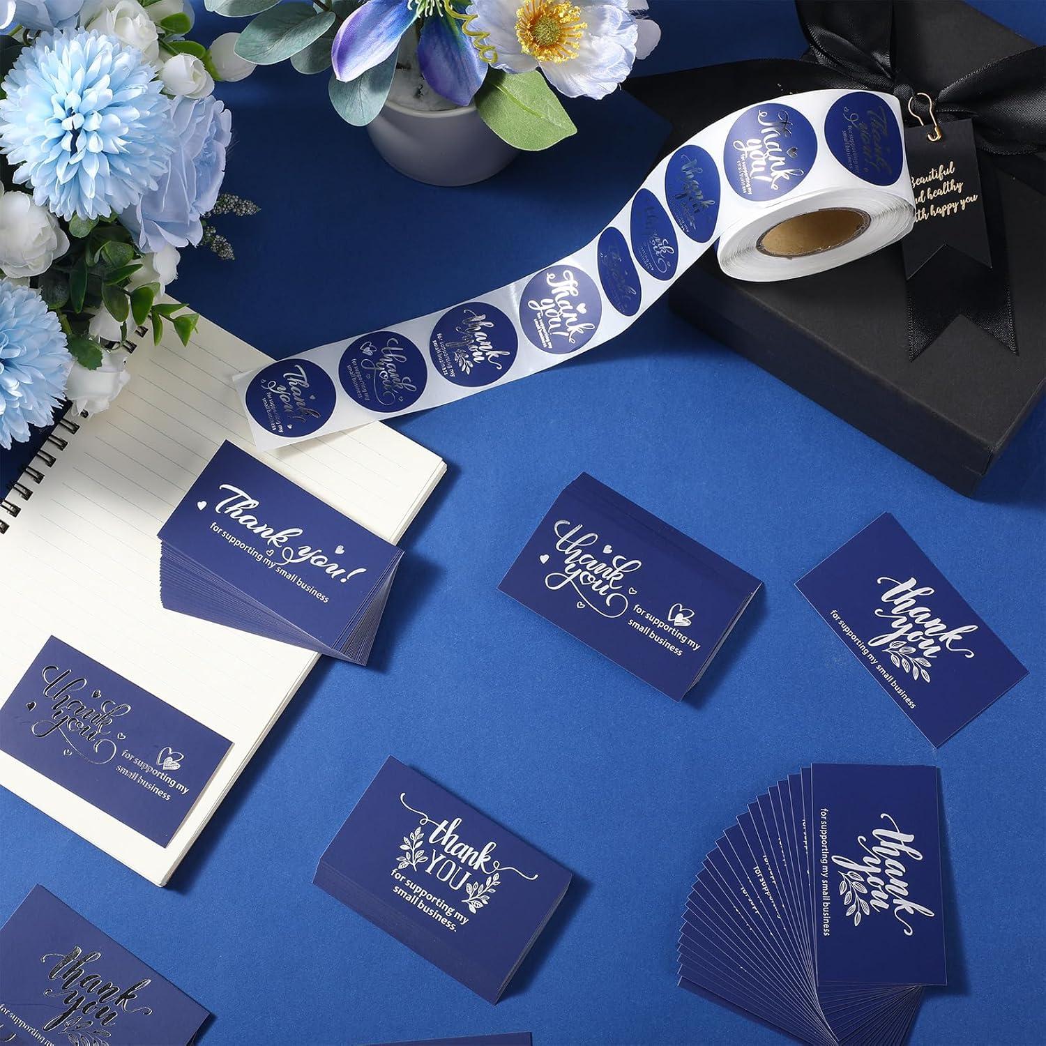 Conjunto de Tarjetas de Agradecimiento y Pegatinas Outus - 600 Piezas