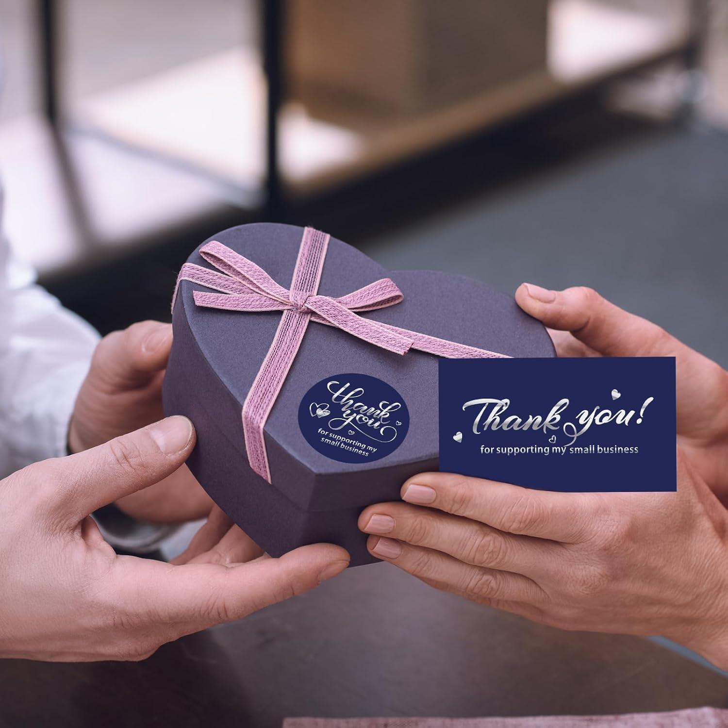 Conjunto de Tarjetas de Agradecimiento y Pegatinas Outus - 600 Piezas