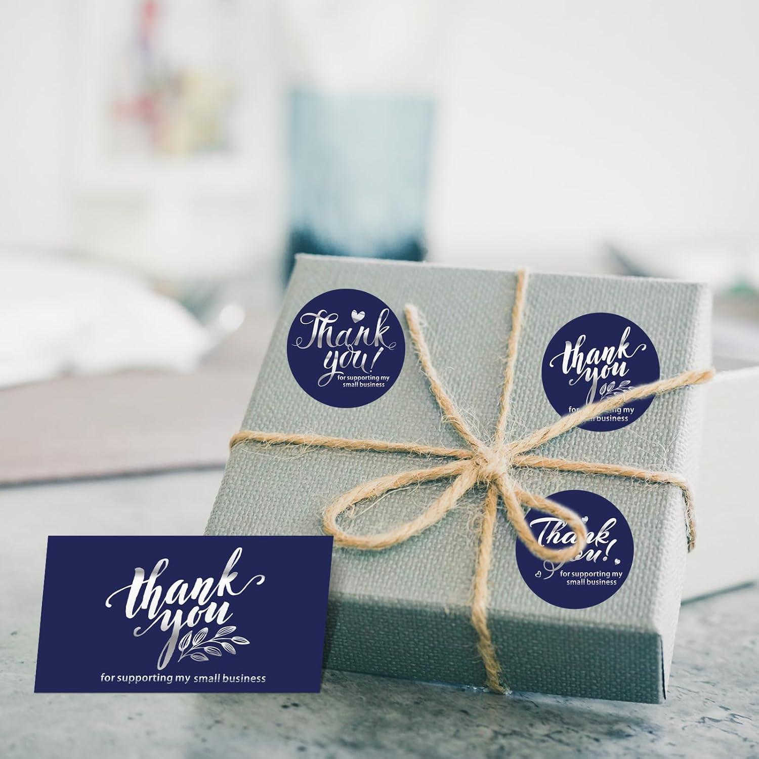 Conjunto de Tarjetas de Agradecimiento y Pegatinas Outus - 600 Piezas