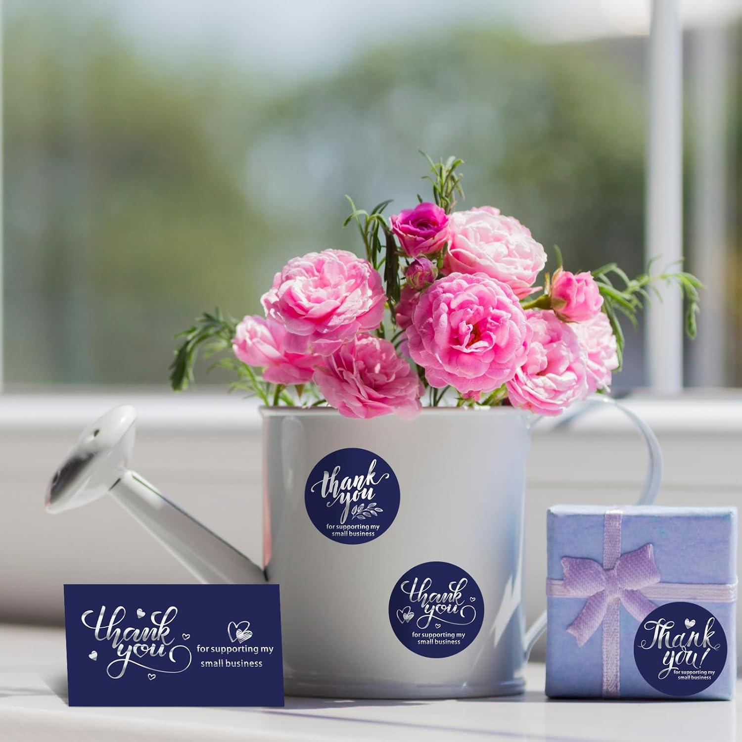 Conjunto de Tarjetas de Agradecimiento y Pegatinas Outus - 600 Piezas