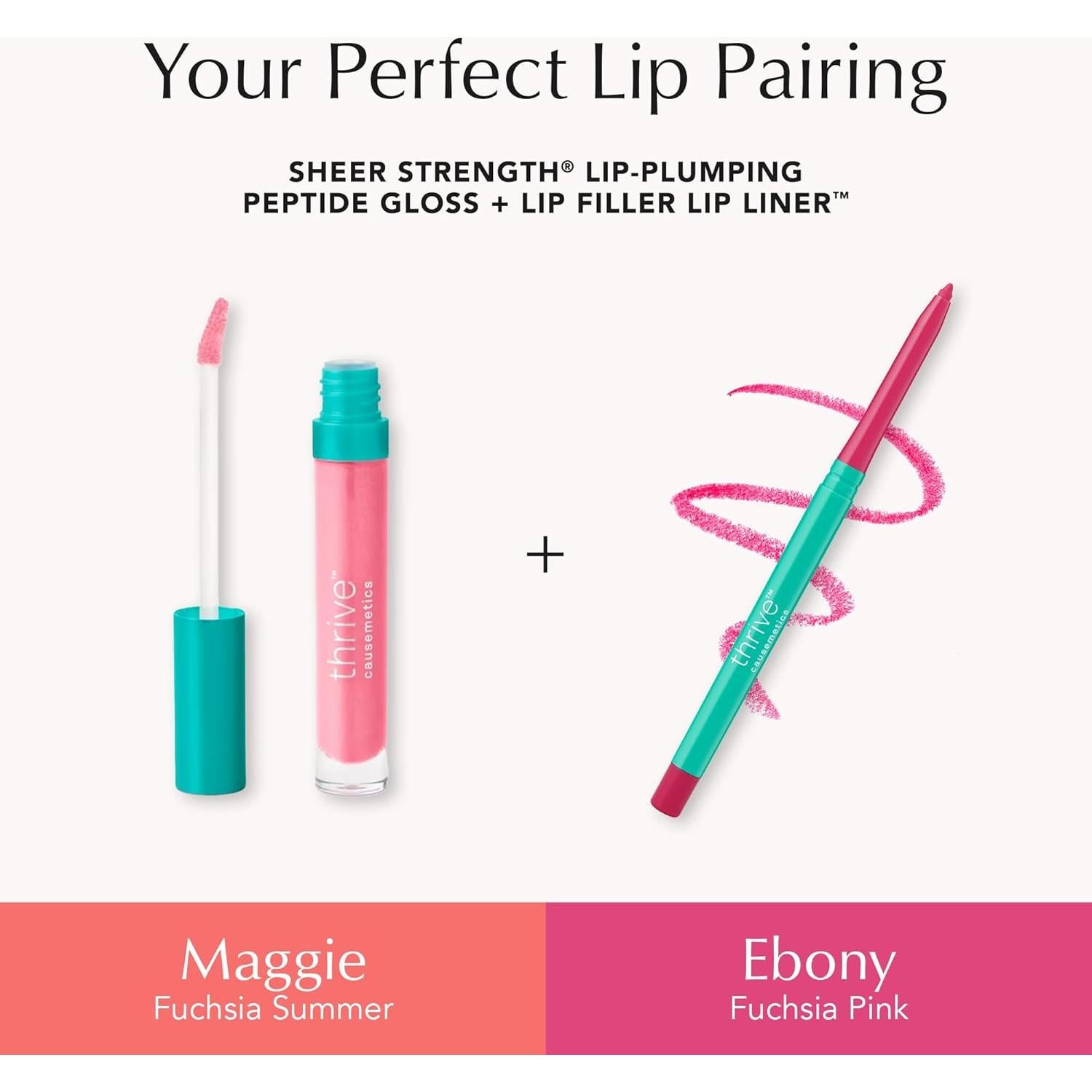 Lápiz Labial Rellenador Thrive Causemetics Ébano Rosa Fucsia