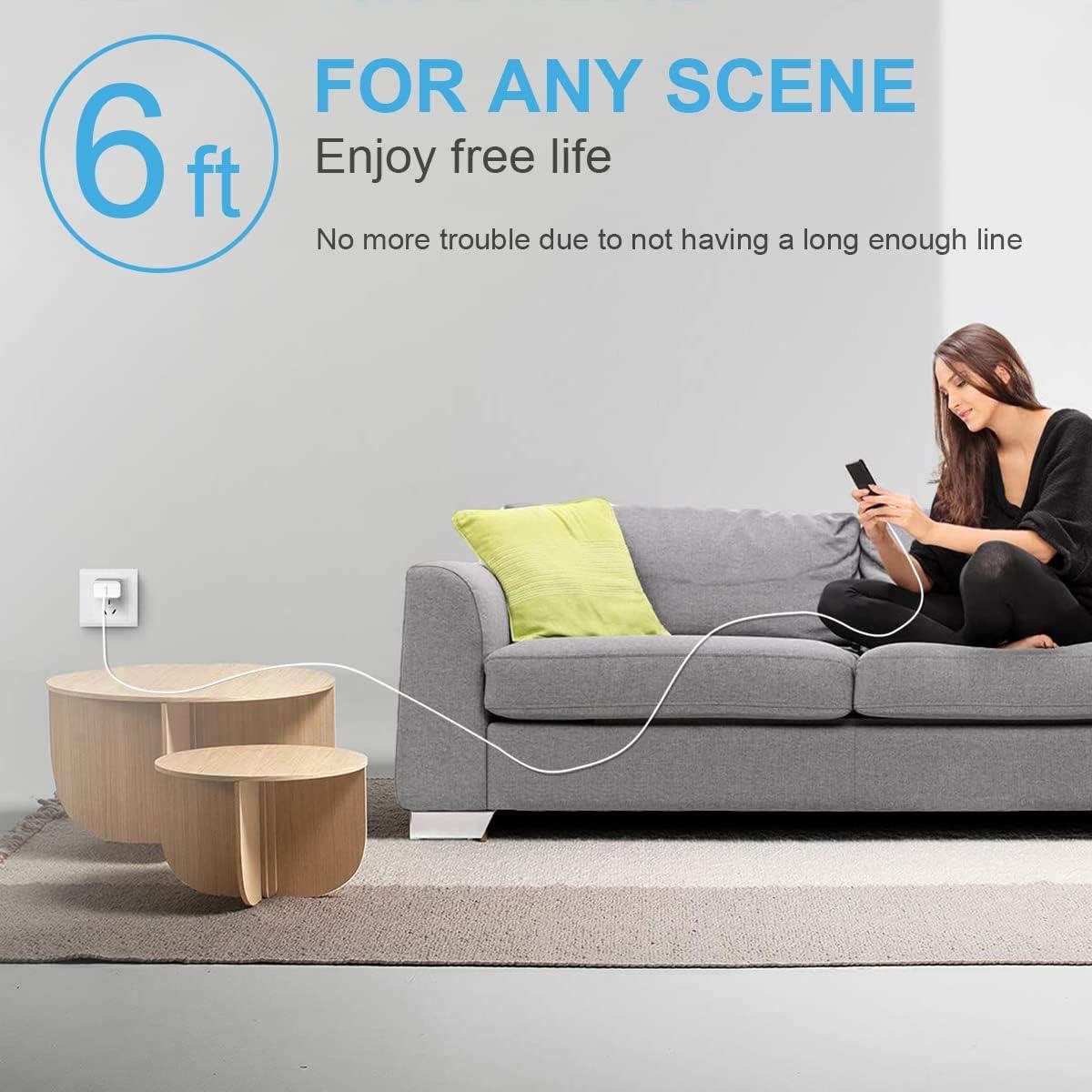 Cargador Rápido USB C 20W para iPhone 3x Pack 6FT