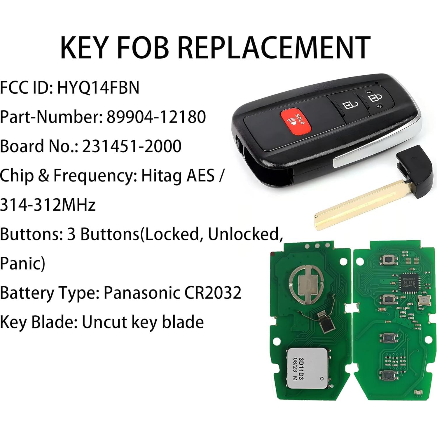 Llave Inteligente Alliskeys para Toyota Corolla 2019-2022