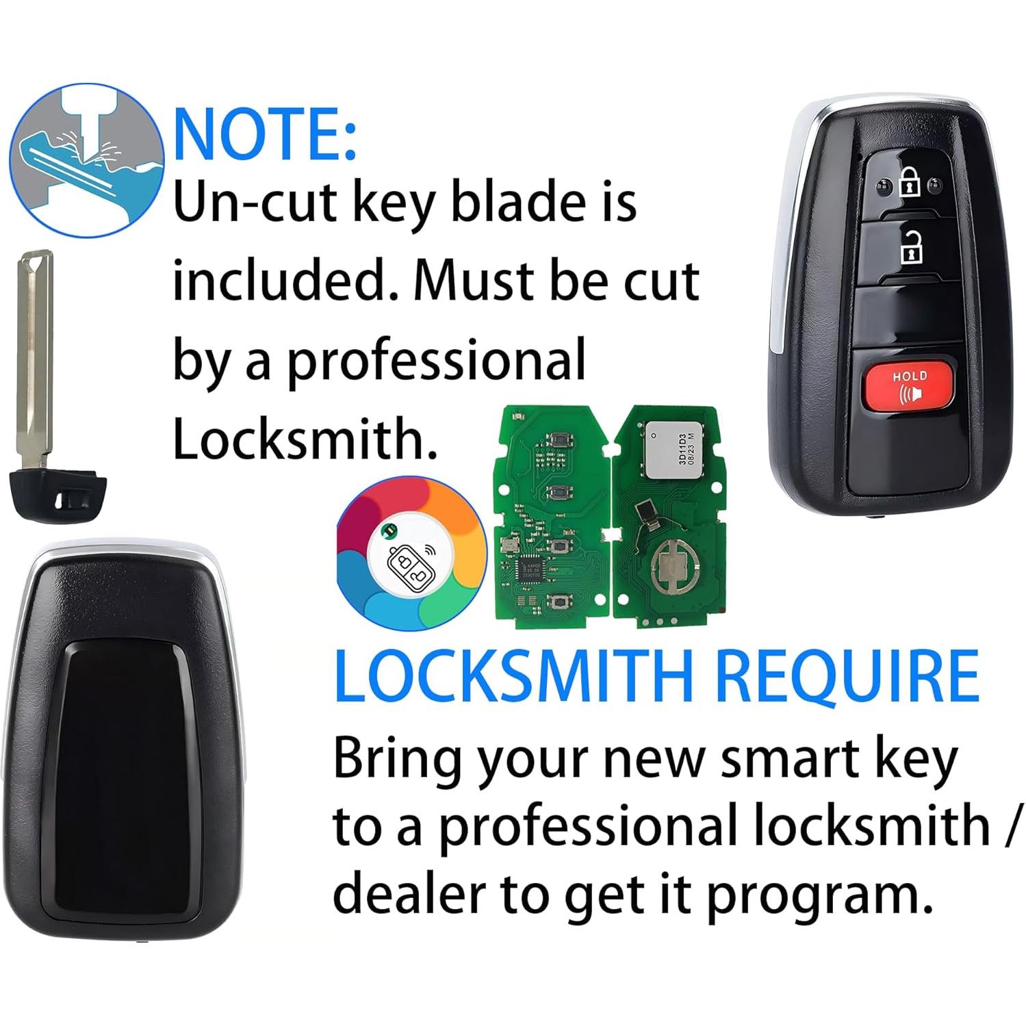 Llave Inteligente Alliskeys para Toyota Corolla 2019-2022