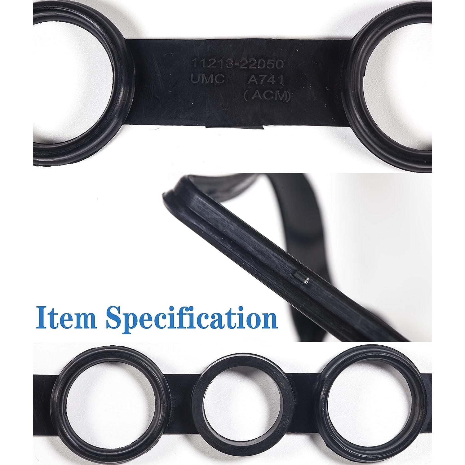 Junta de Tapa de Válvula HIHIAV VS50542R para Toyota Corolla 1.8L