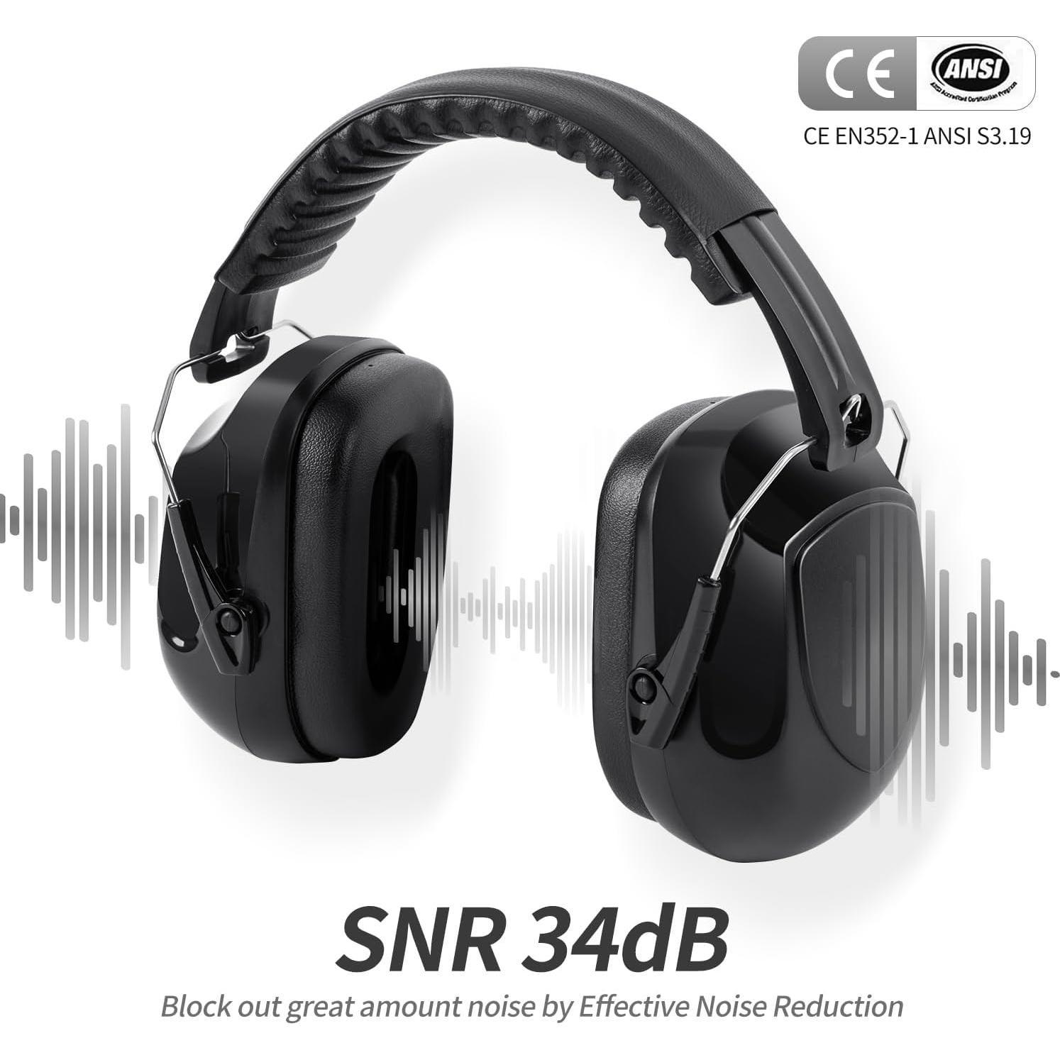 Protectores Auditivos KEAOOD 34dB Ajustables para Tiro