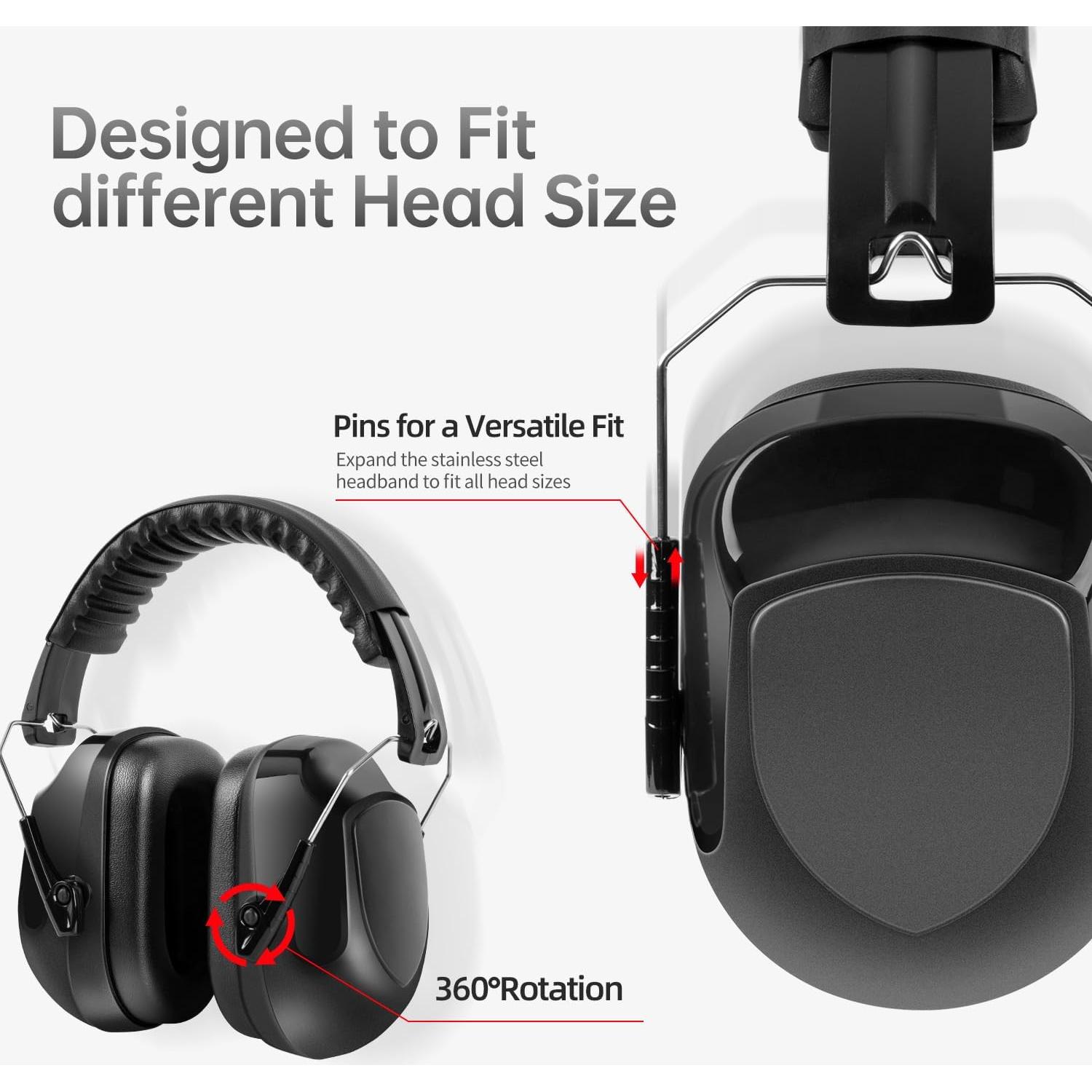 Protectores Auditivos KEAOOD 34dB Ajustables para Tiro