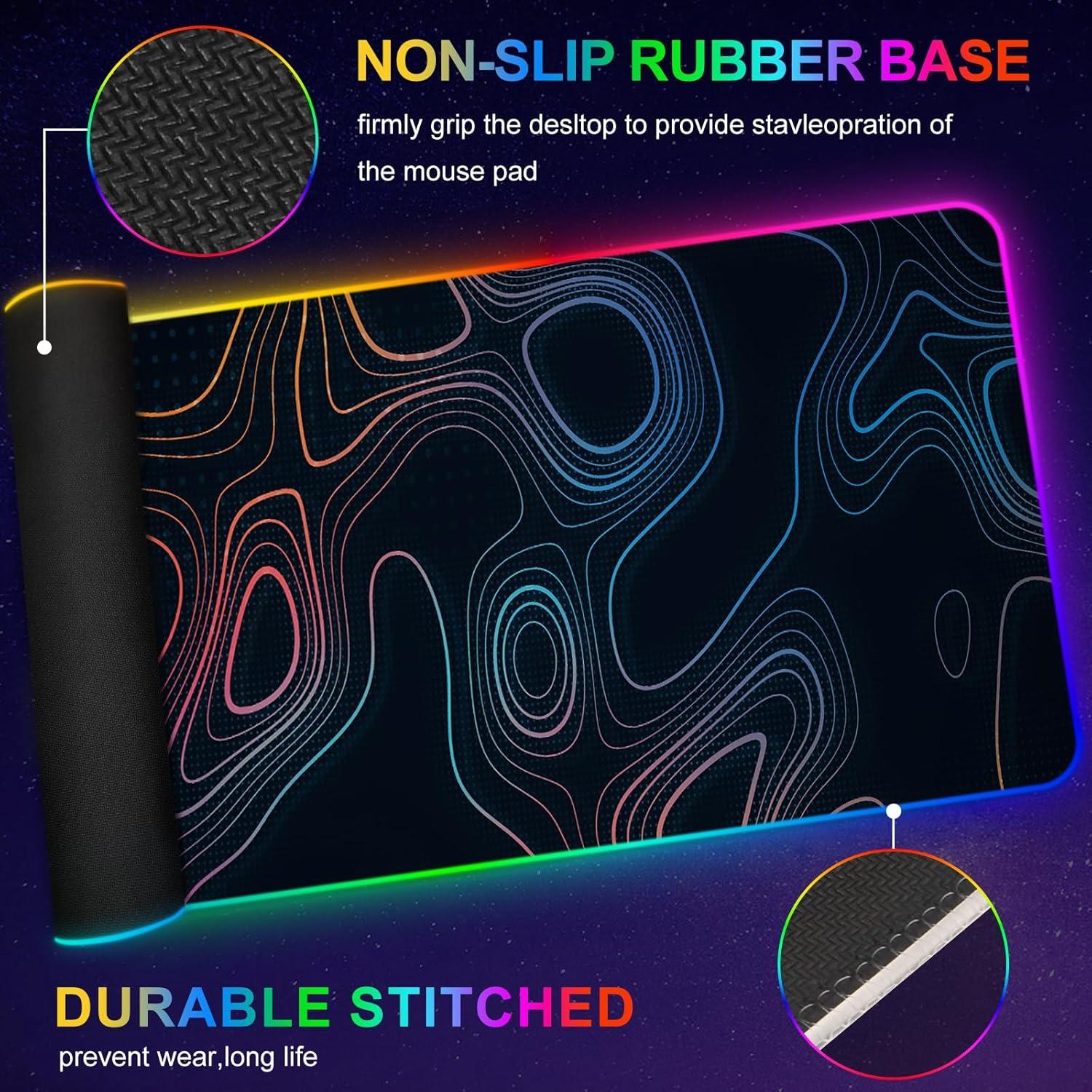 Alfombrilla de Ratón RGB ARTOS Grande 90x40cm Impermeable