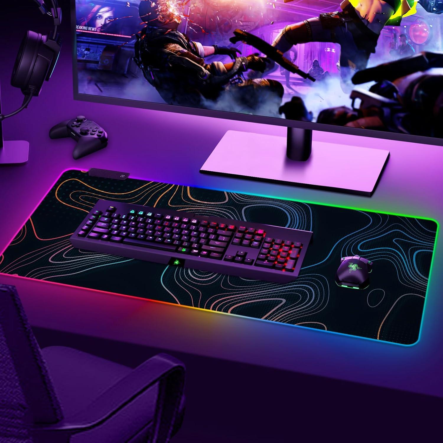 Alfombrilla de Ratón RGB ARTOS Grande 90x40cm Impermeable
