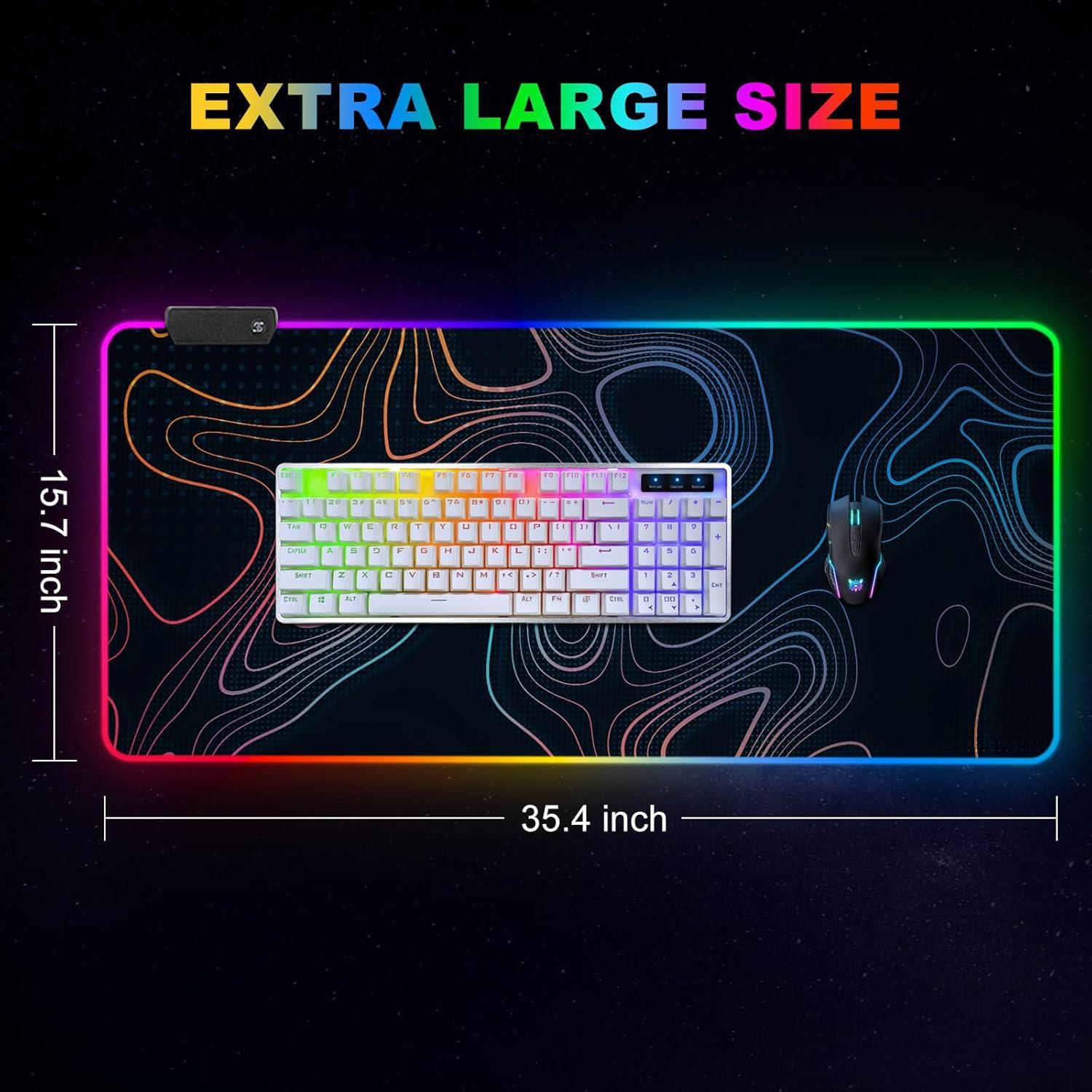 Alfombrilla de Ratón RGB ARTOS Grande 90x40cm Impermeable