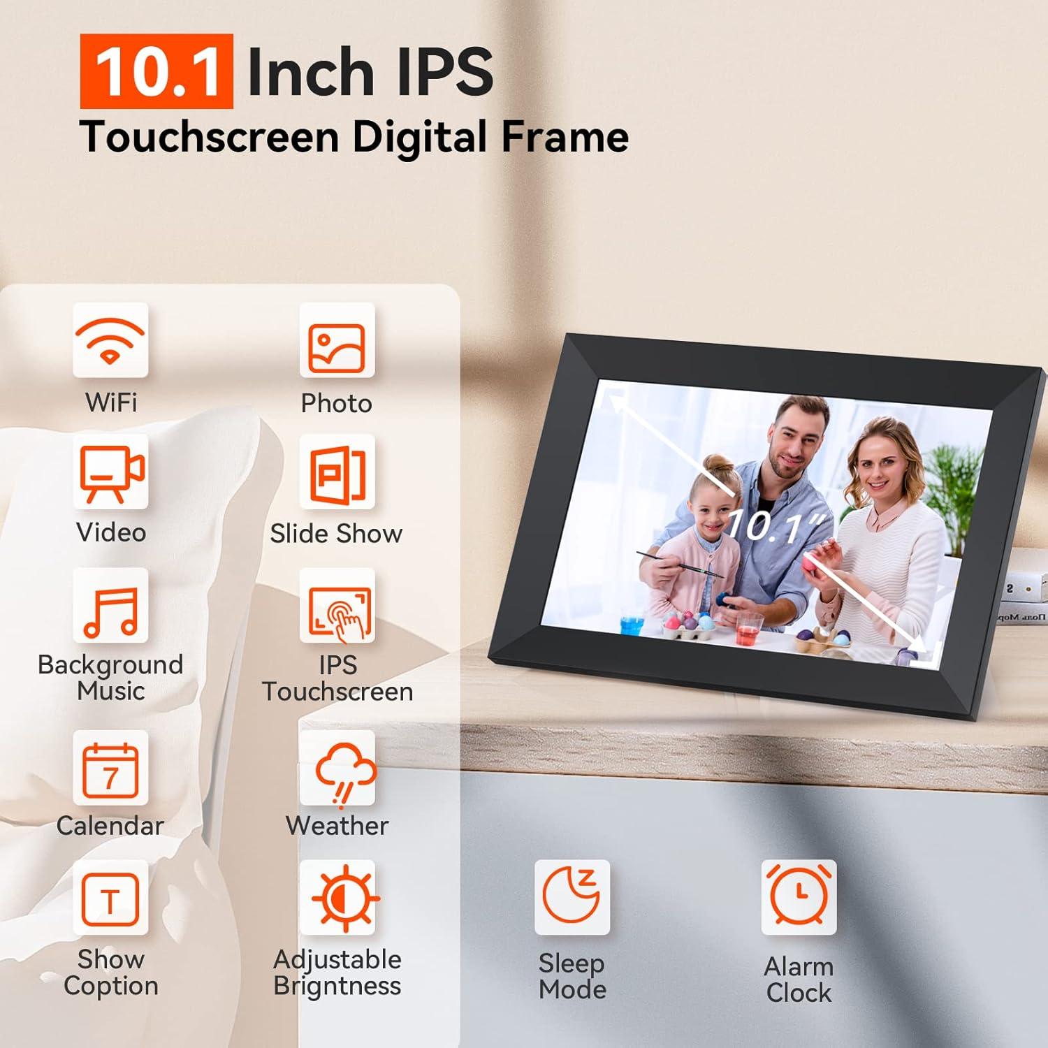 Marco de Fotos Digital 10.1" WiFi APOFIAL HD 1280x800