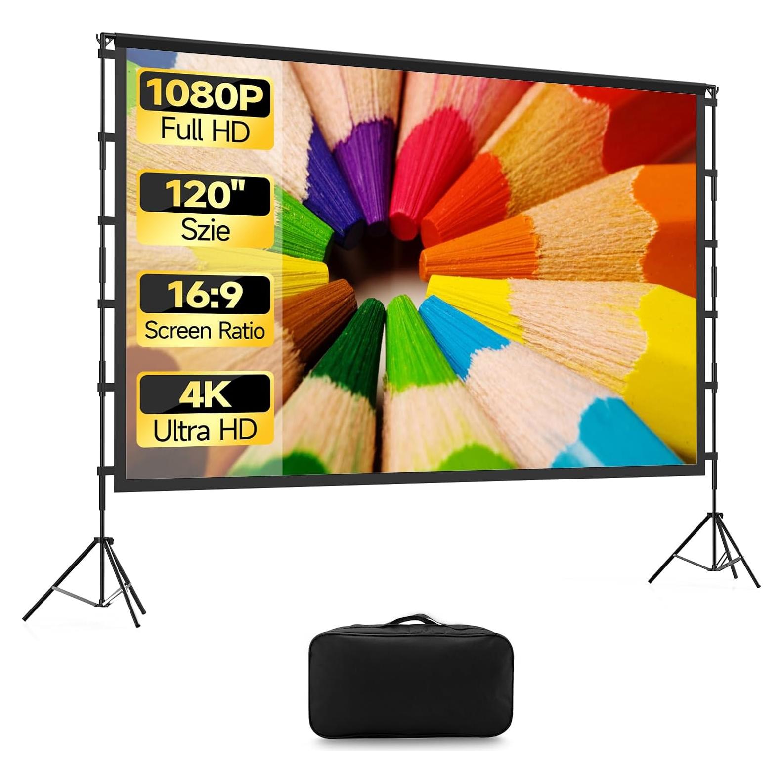 Pantalla de Proyector Portátil KSAN 120" con Soporte Plegable