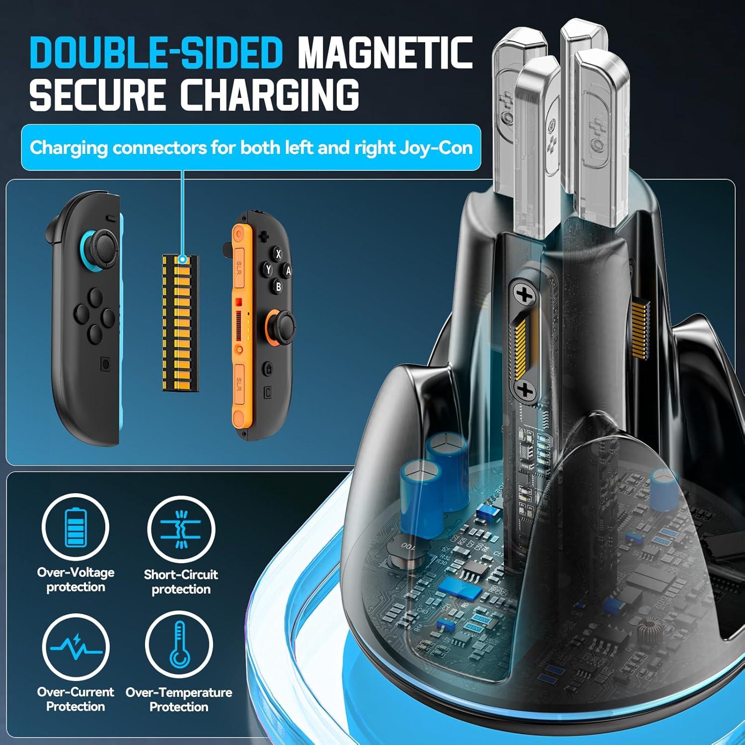 Base de Carga Rápida Magnética Tokluck para Joy-Con Nintendo Switch 2