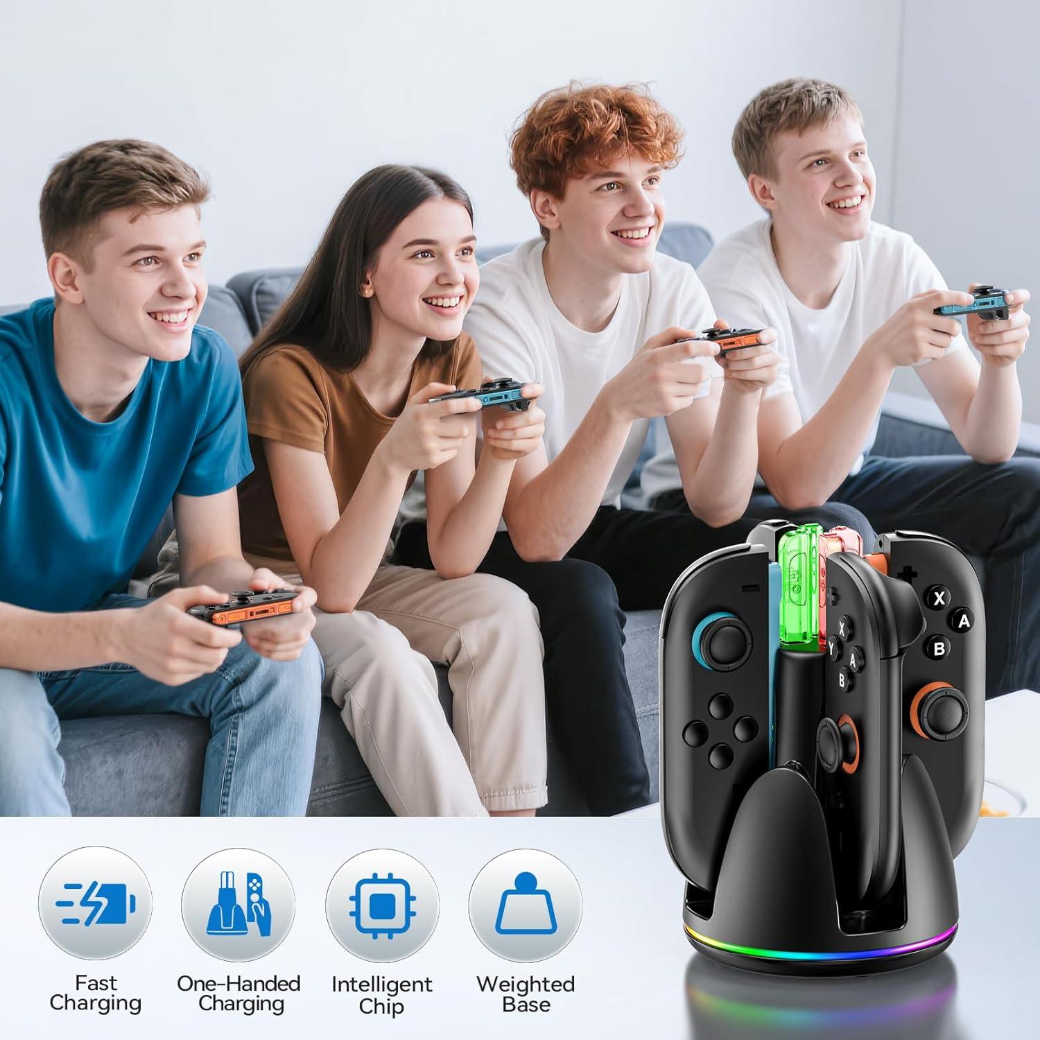 Base de Carga Rápida Magnética Tokluck para Joy-Con Nintendo Switch 2