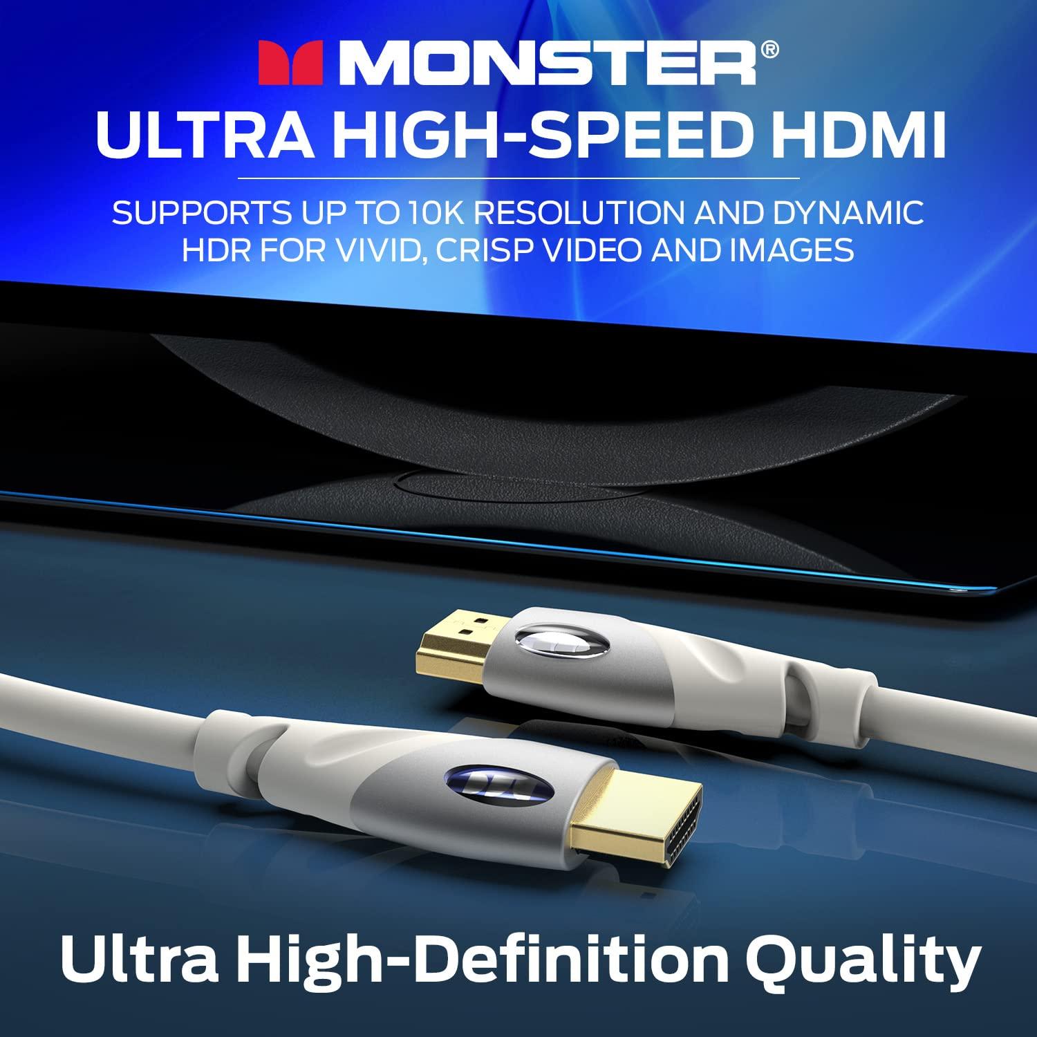 Cable HDMI Monster 4K Ultra HD 1.22 m con Ethernet y V-Grip