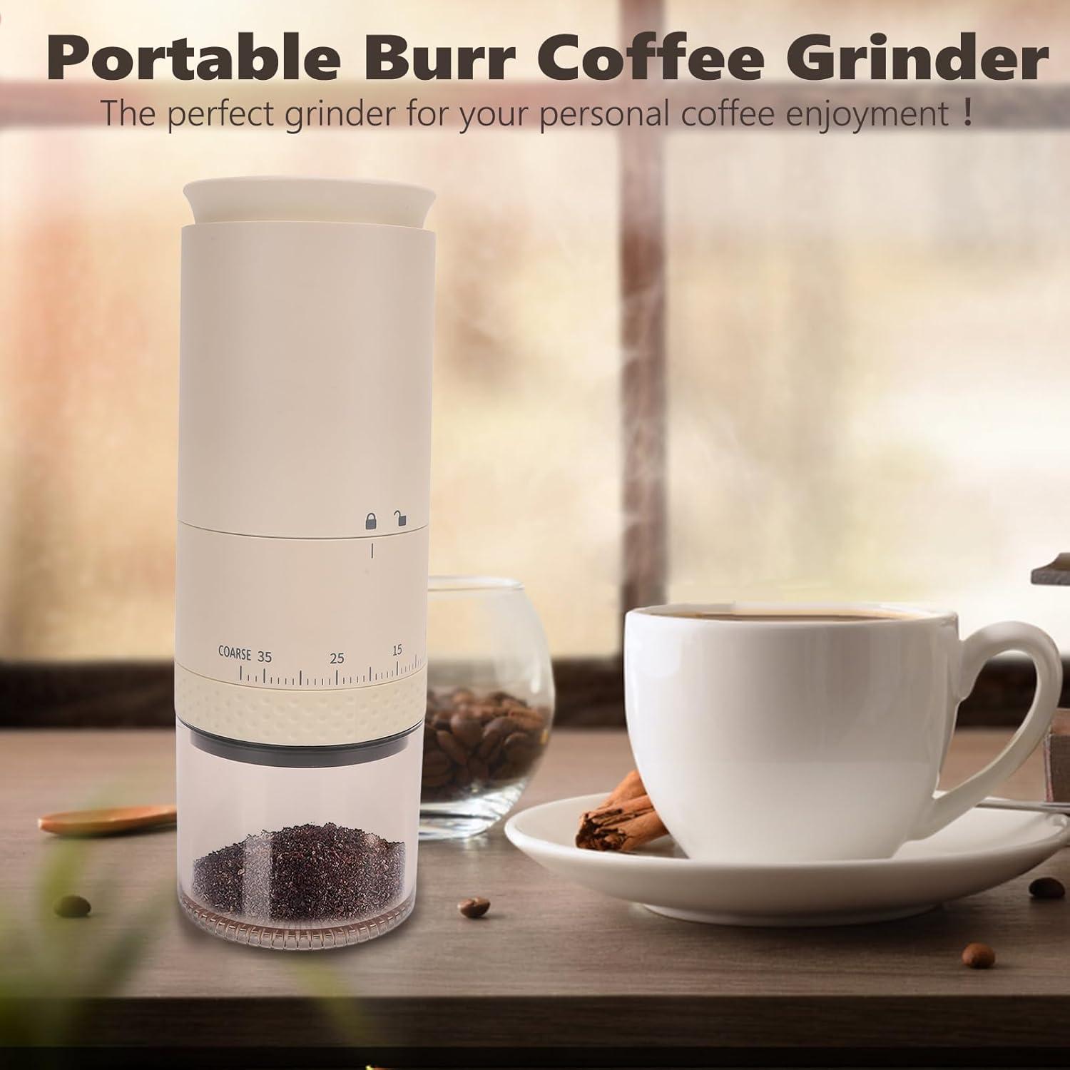 Molino de café portátil VINGVO eléctrico 38 configuraciones USB