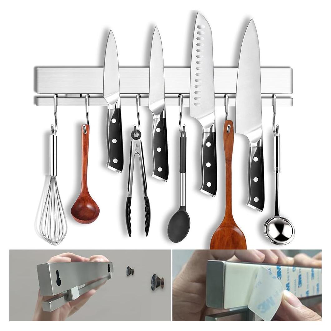 Soporte Magnético para Cuchillos YIIYIIN 30.48 cm Acero Inoxidable