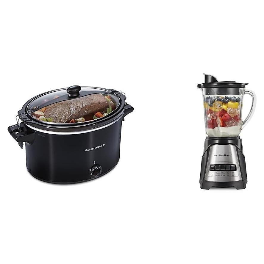 Olla de Cocción Lenta Hamilton Beach 10 Cuartos + Licuadora 700W