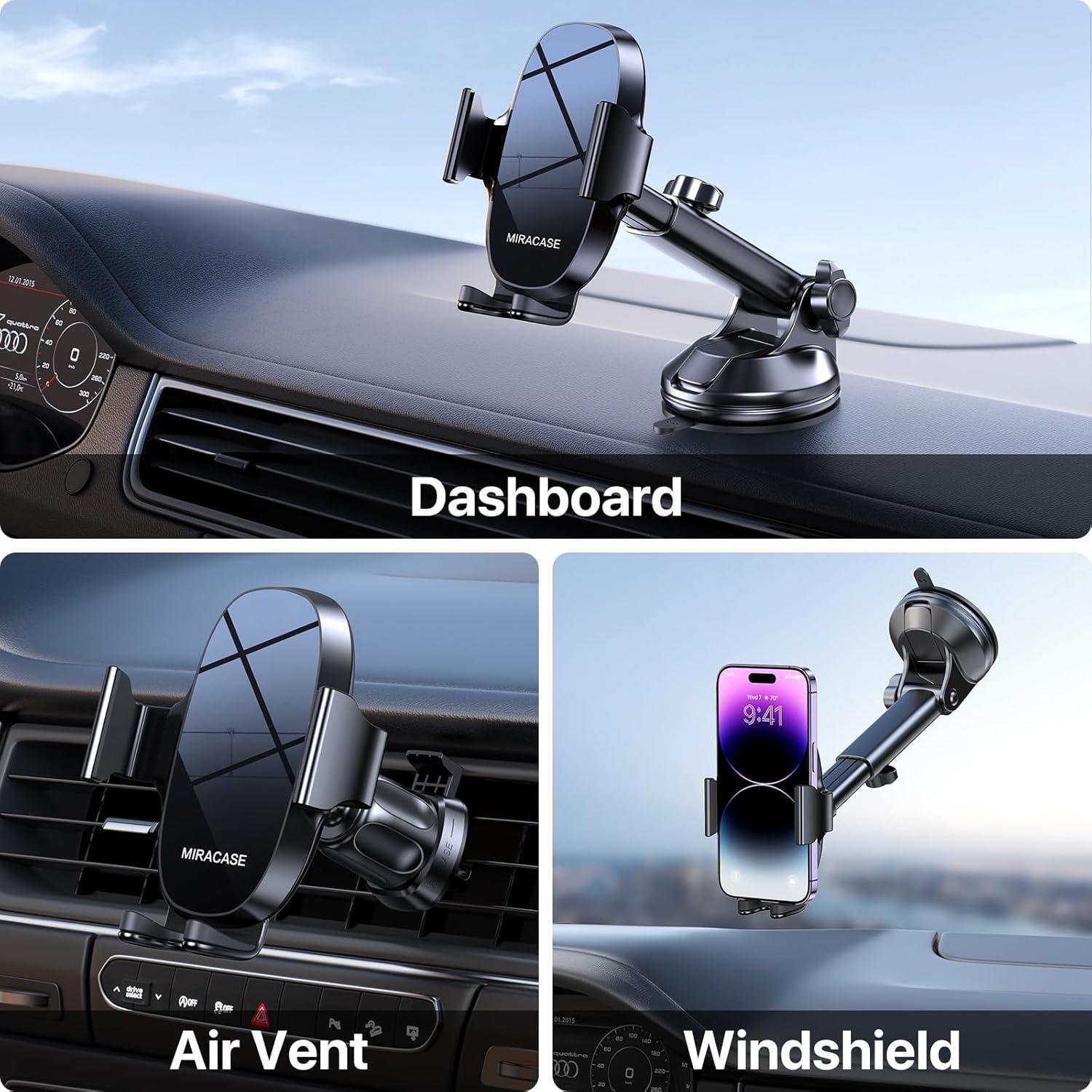 Soporte para Teléfono Móvil Miracase 4 en 1 Negro