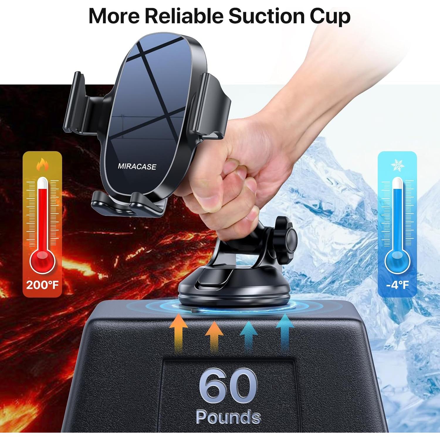 Soporte para Teléfono Móvil Miracase 4 en 1 Negro