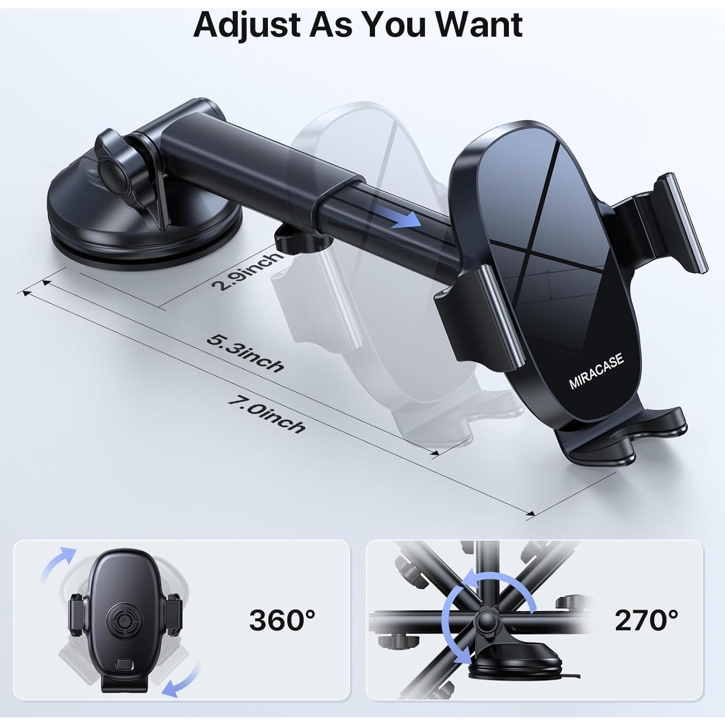 Soporte para Teléfono Móvil Miracase 4 en 1 Negro