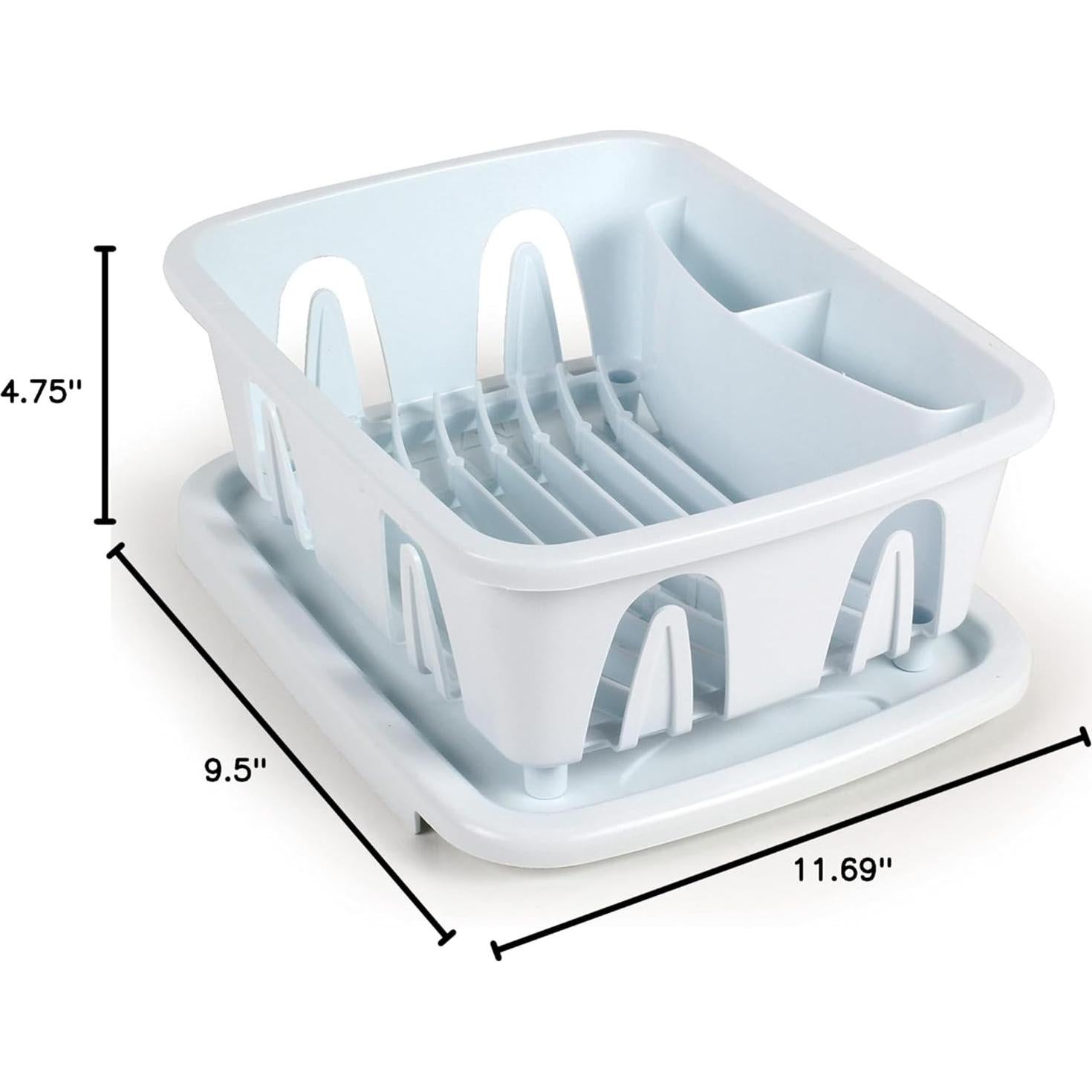 Escurridor de Platos Camco RV Mini con Bandeja Drenaje Blanco