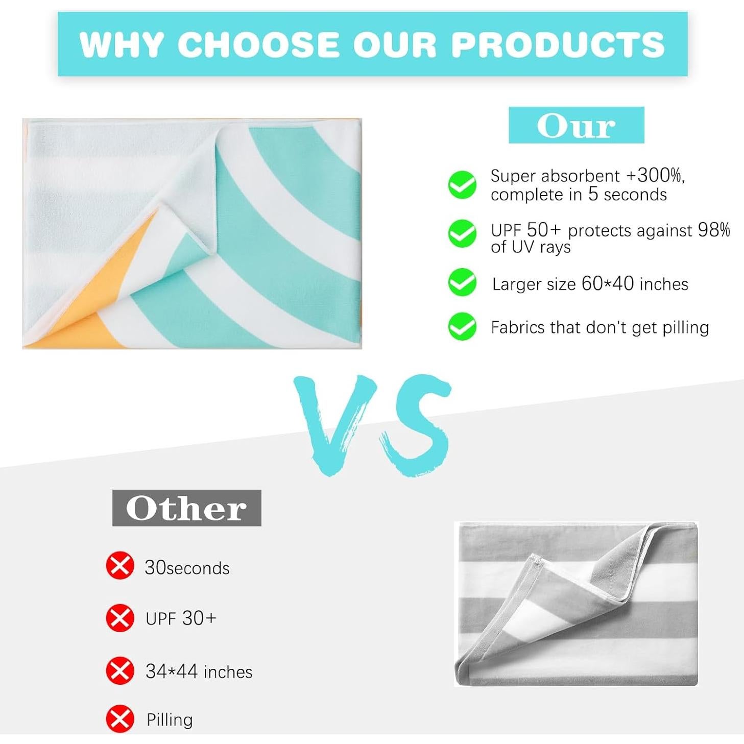 Toalla de Playa PY SUPER MODE Microfibra XL 190.5x88.9cm