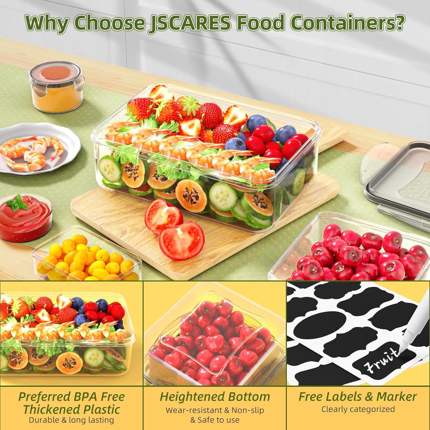 50 Contenedores de Almacenamiento Herméticos JSCARES - Apto Microondas