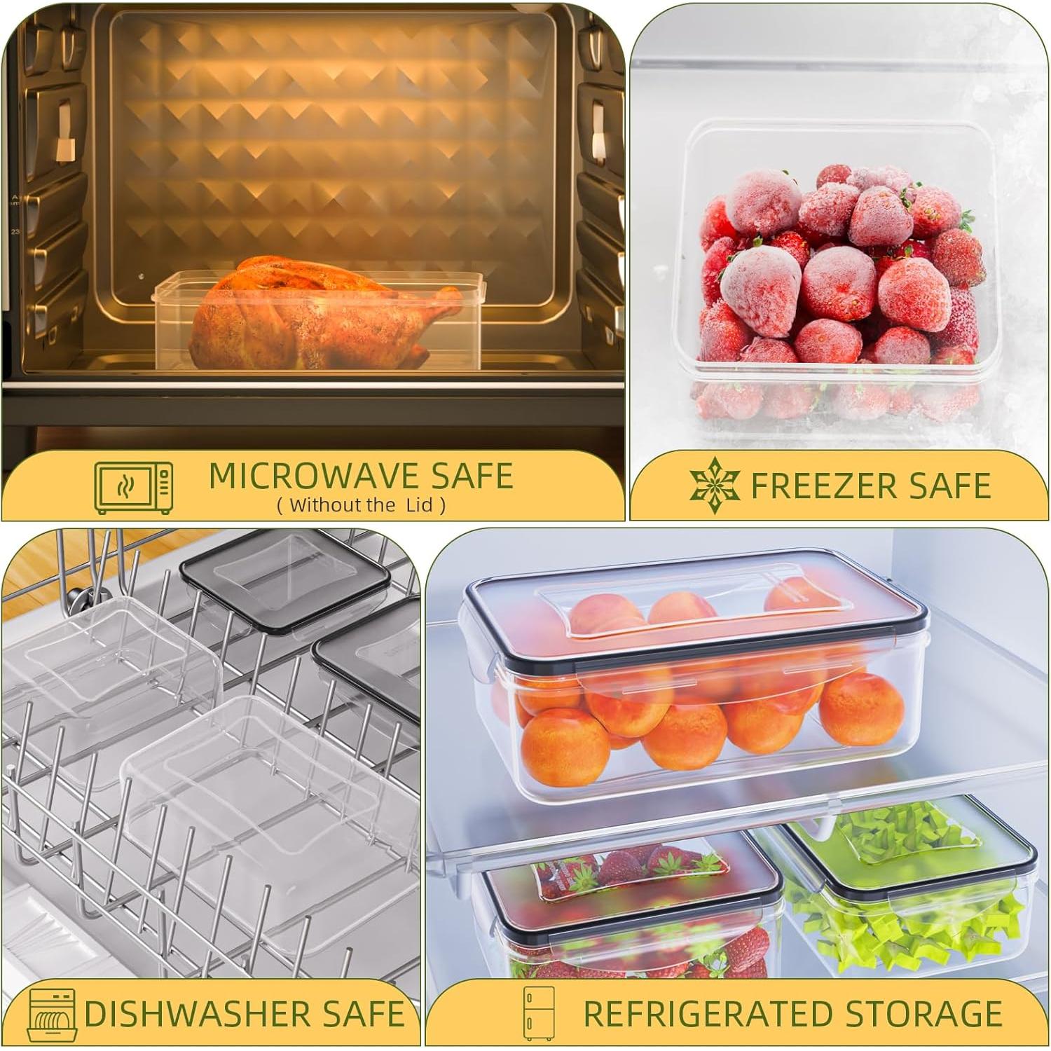 50 Contenedores de Almacenamiento Herméticos JSCARES - Apto Microondas