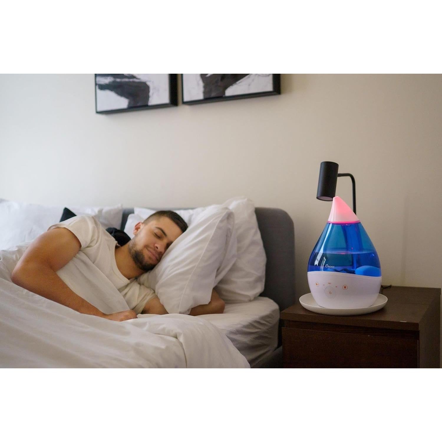 Humidificador Ultrasónico Crane Drop 2.0 4 en 1 3.78L Azul