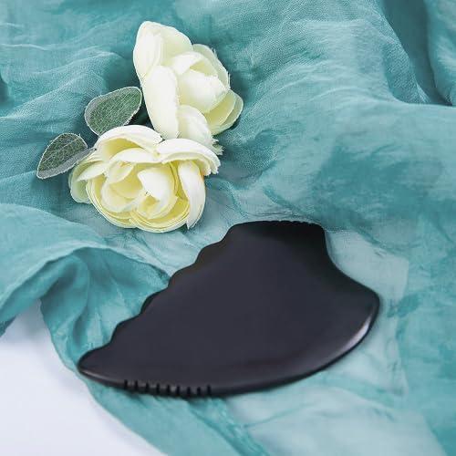 Herramienta de Masaje Facial Gua Sha Yuanchupin - Piedra Bian Natural