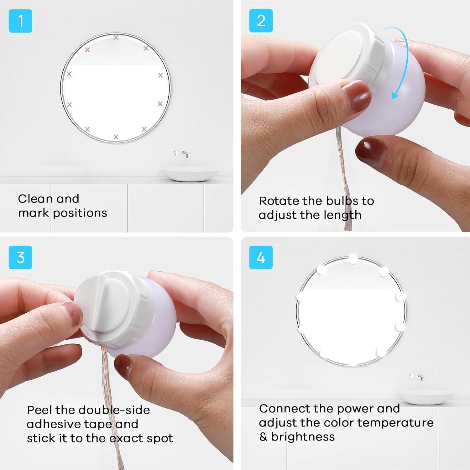 Luces LED de Tocador Consciot 10 Bombillas Regulables USB