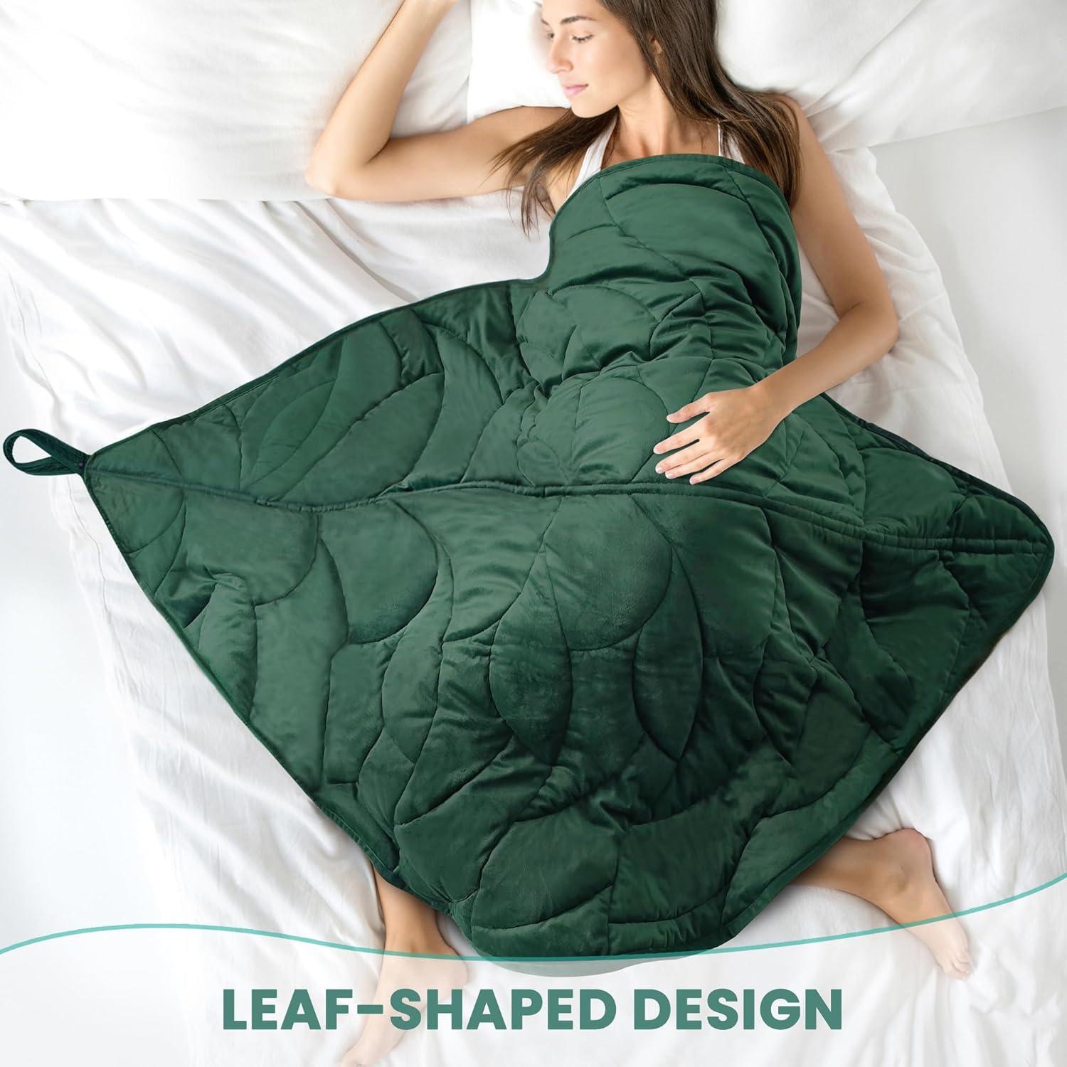 Manta con peso KAWBIYJ 3.18 kg 101.6x177.8 cm Verde