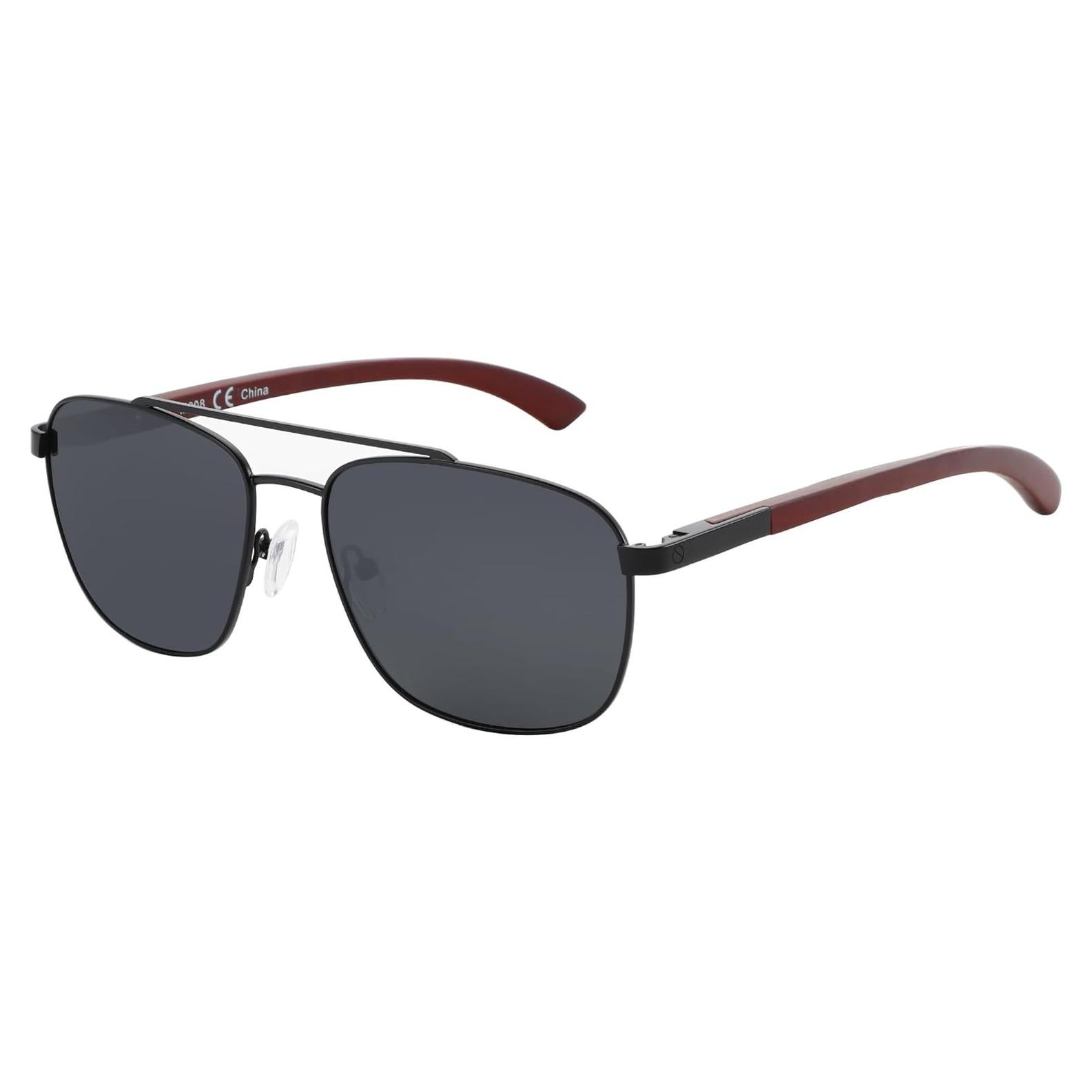 Gafas de sol aviador Zenottic de madera polarizadas UV400
