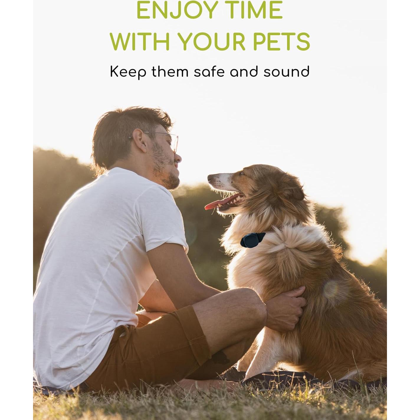 Collar Rastreador GPS para Perros y Gatos TRESBUNNY Negro