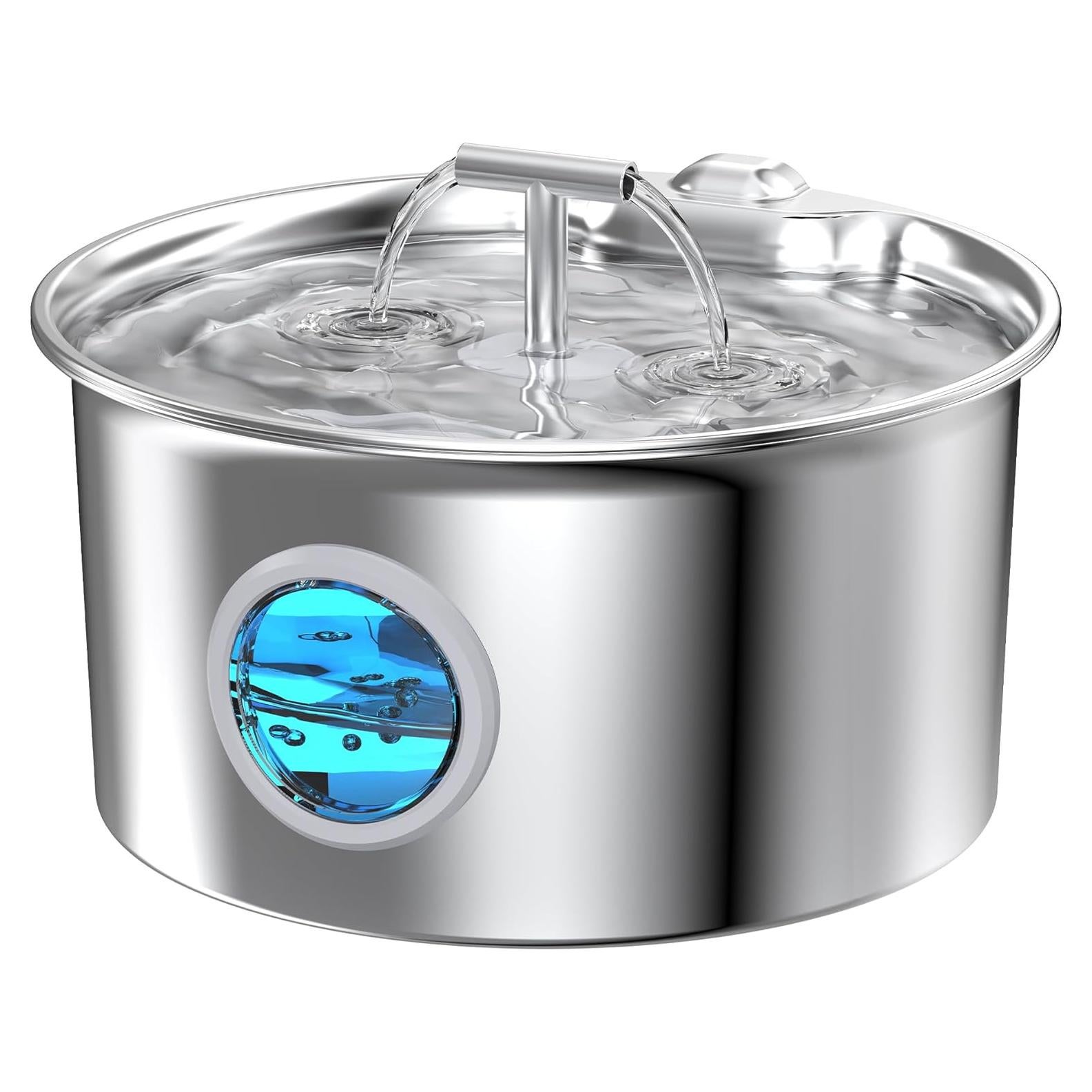 Fuente de Agua para Gatos UMOCUOY 2.6L Acero Inoxidable