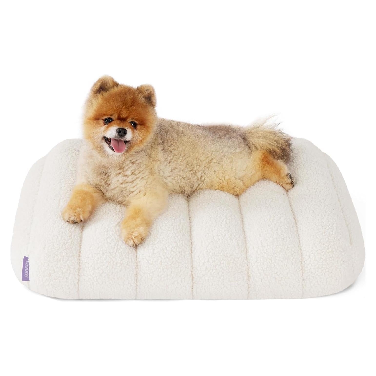 Cama Ortopédica para Perros Pequeños Bedsure 61x46 cm Crema