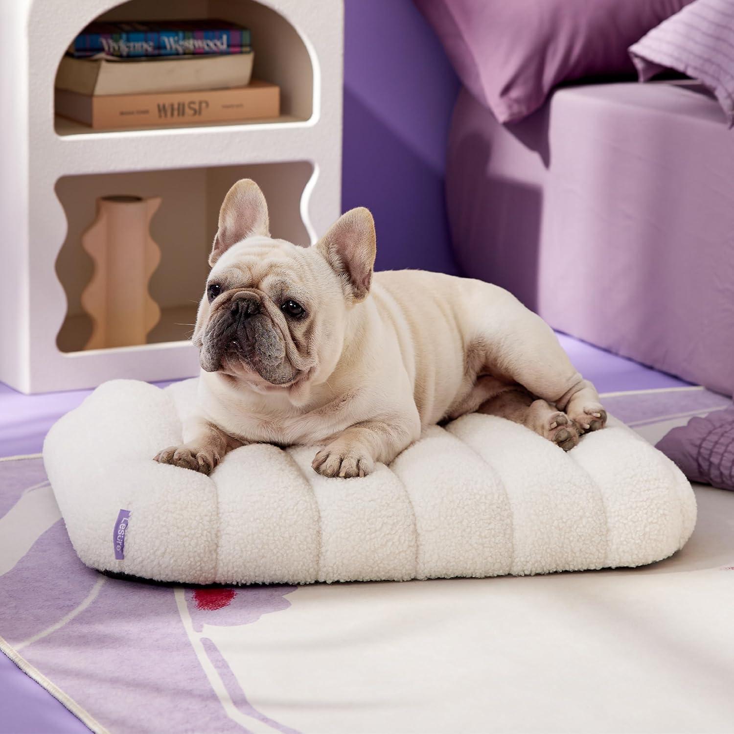Cama Ortopédica para Perros Pequeños Bedsure 61x46 cm Crema