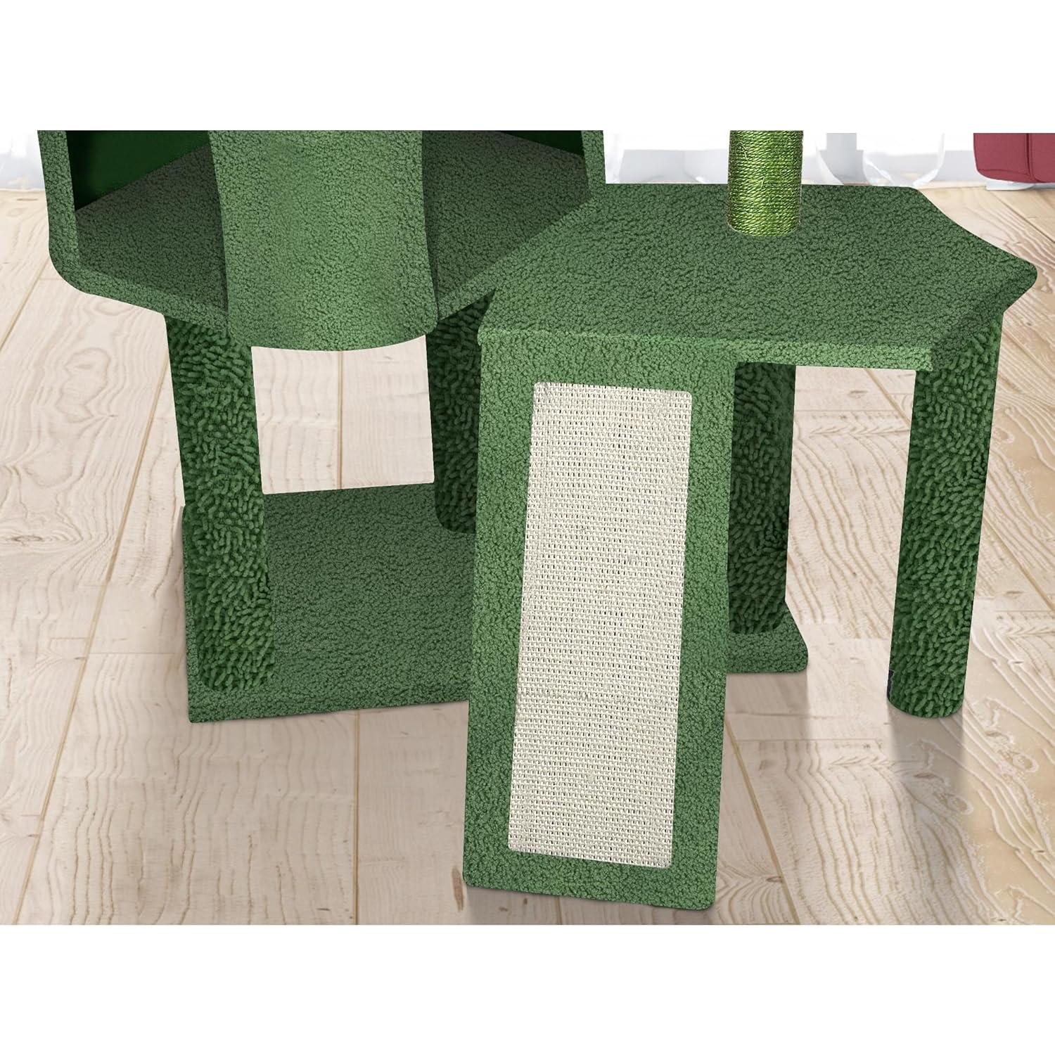 Árbol para Gatos Grande Wang Xin con Condominio y Hamacas Verde