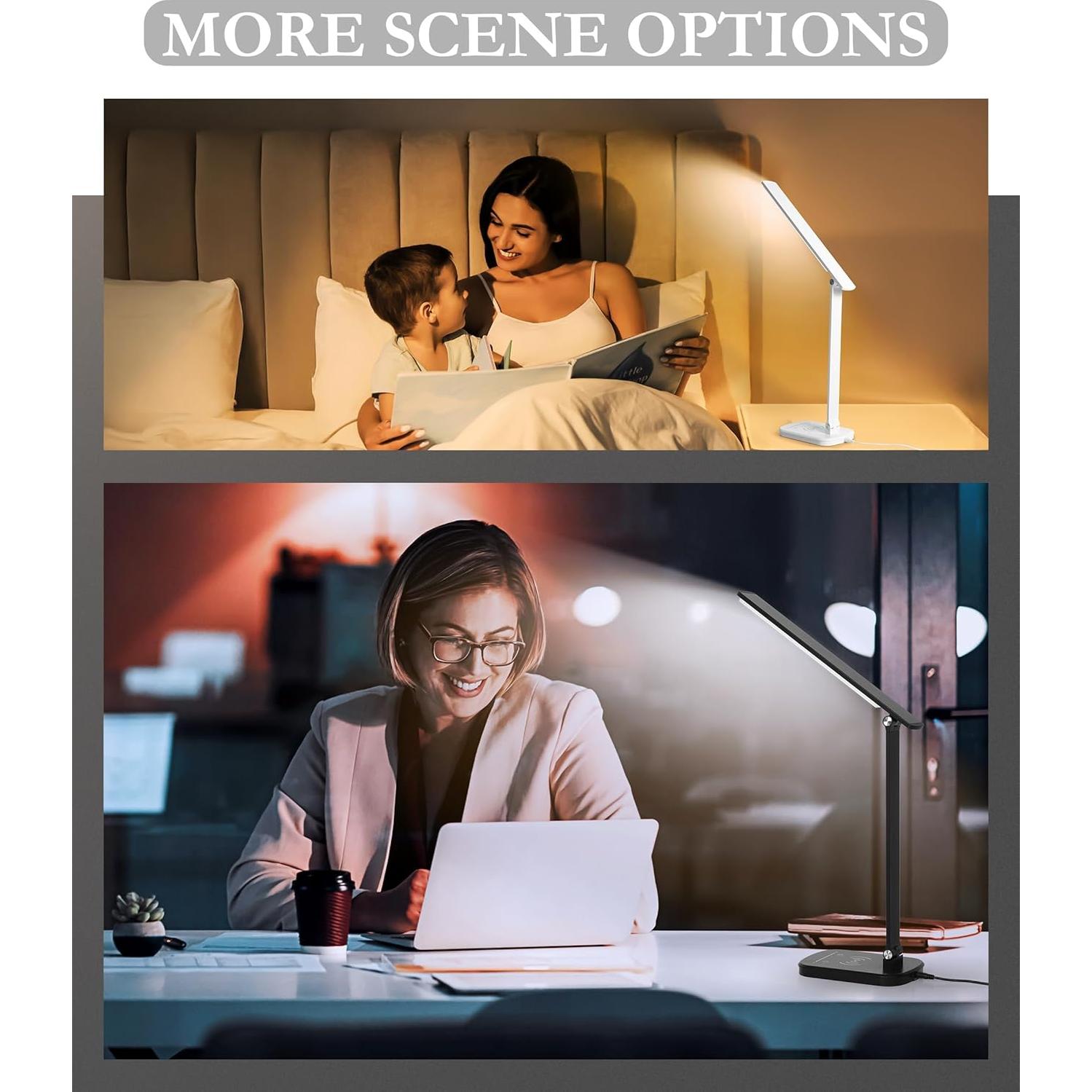 Lámpara de Escritorio LED Faithorse T02-WH 21W Carga Inalámbrica