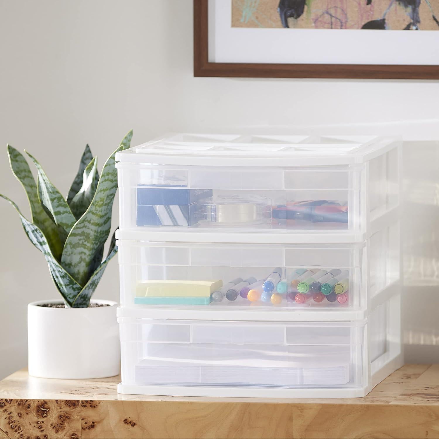 Organizador de Escritorio Gracious Living 3 Cajones Blanco