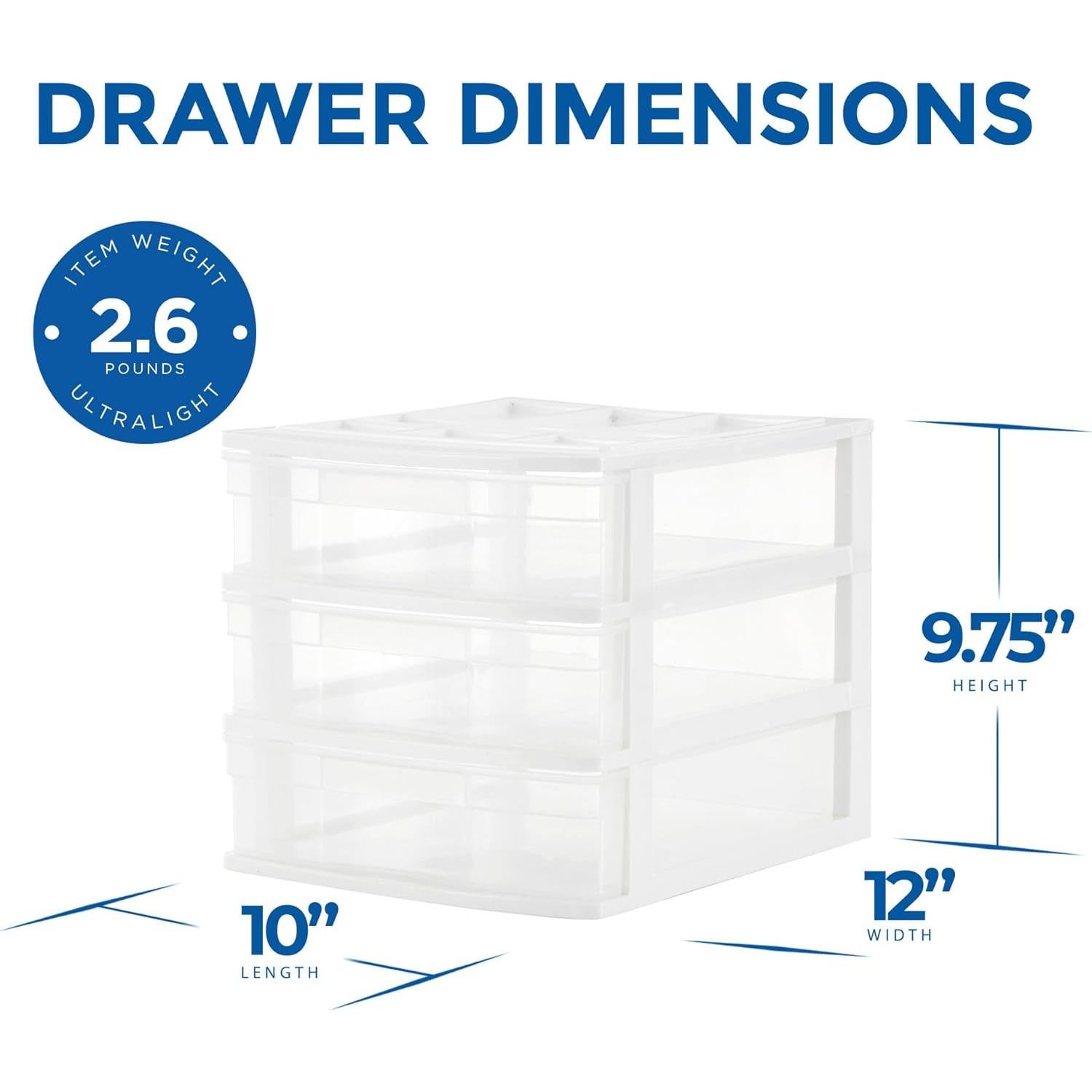 Organizador de Escritorio Gracious Living 3 Cajones Blanco