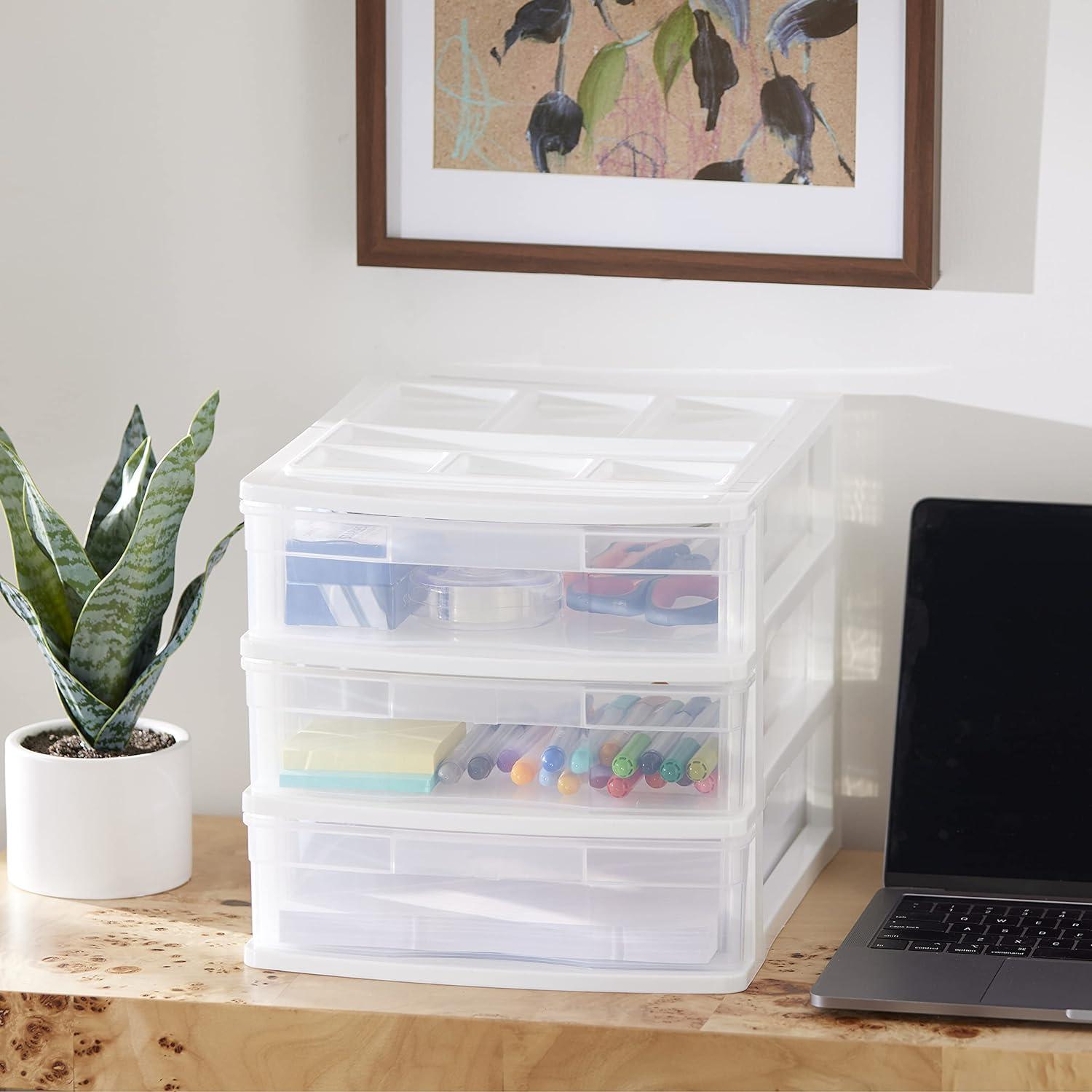 Organizador de Escritorio Gracious Living 3 Cajones Blanco