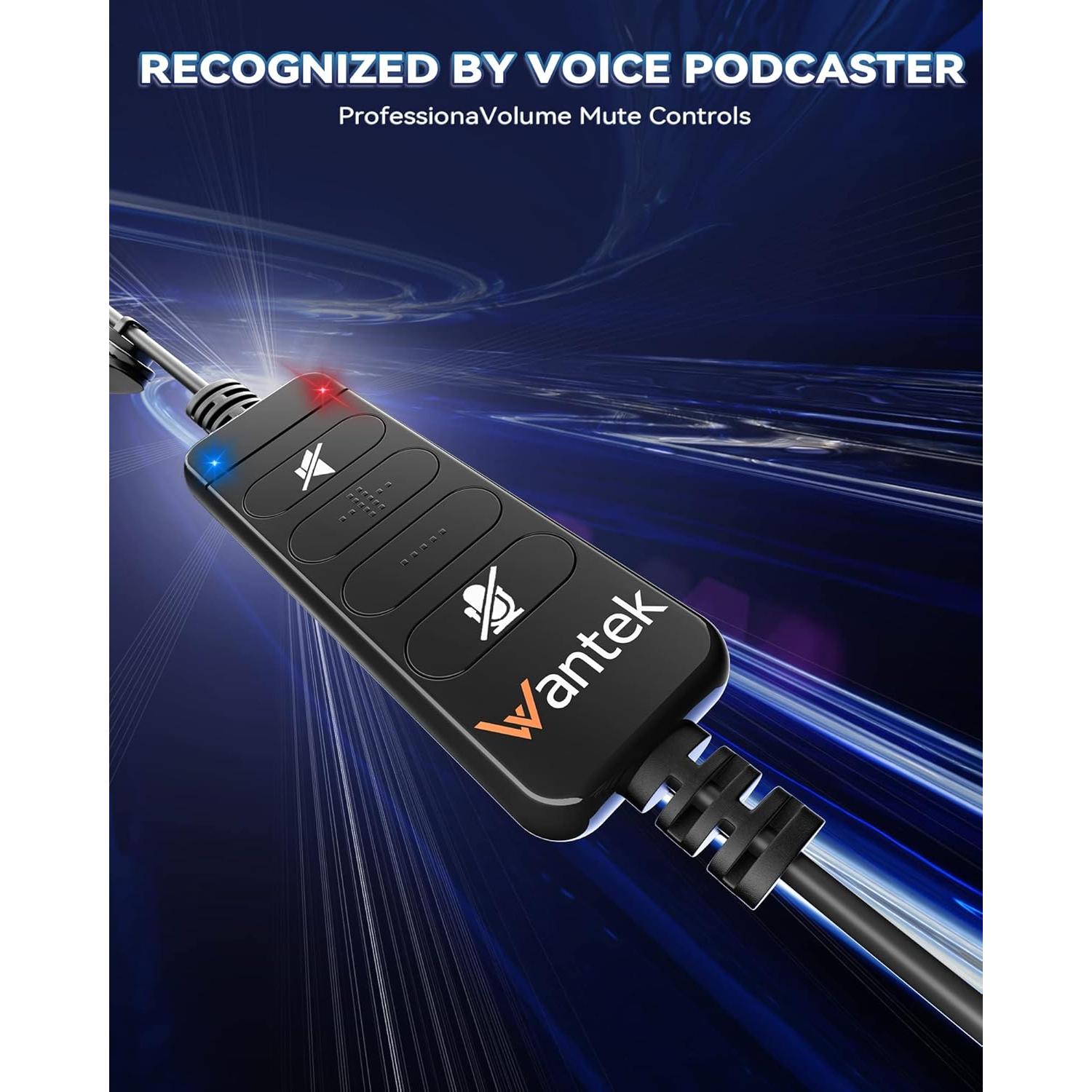 Auriculares USB Wantek UC600 con micrófono y cancelación de ruido