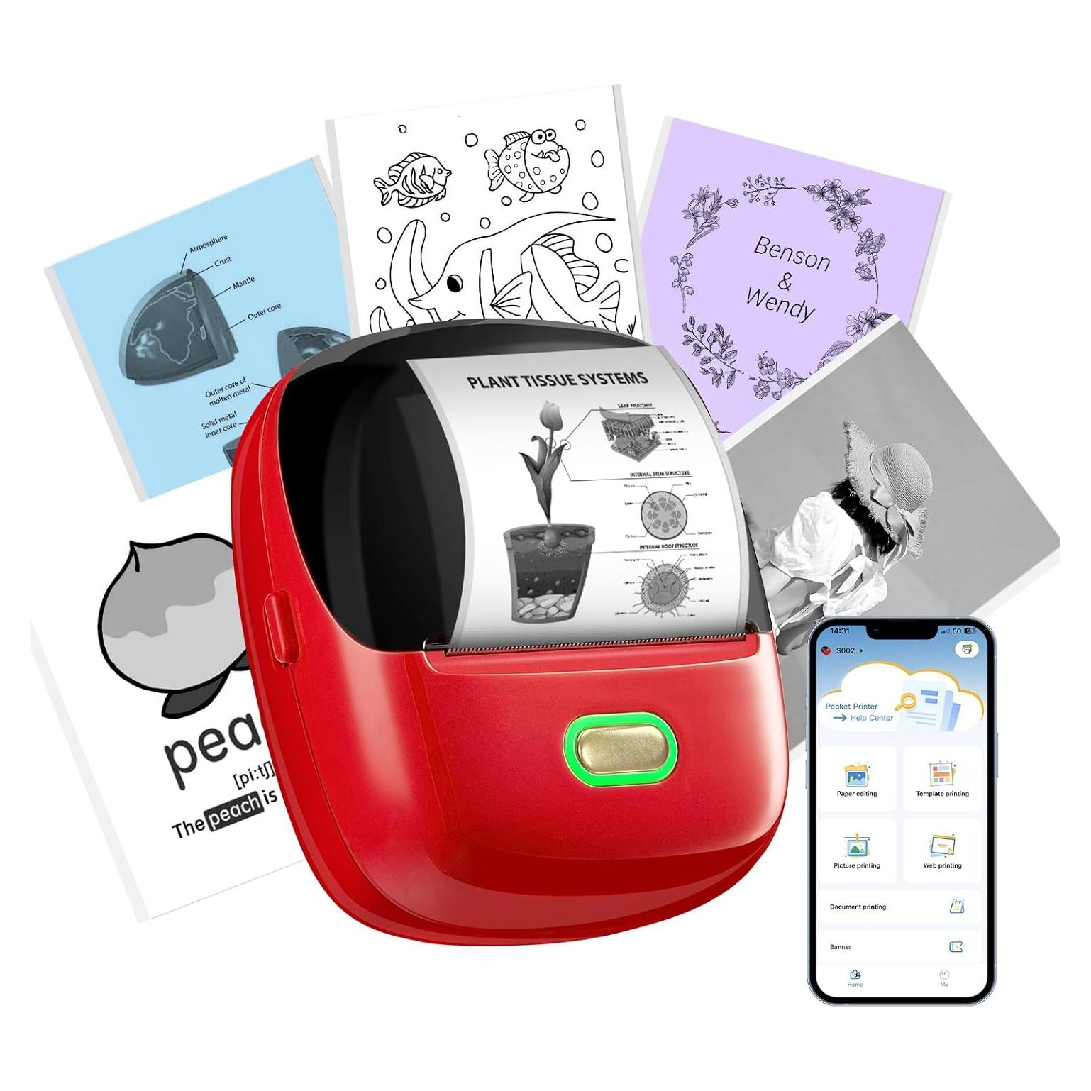 Impresora de Etiquetas ORGSTA S002 Bluetooth Térmica Portátil